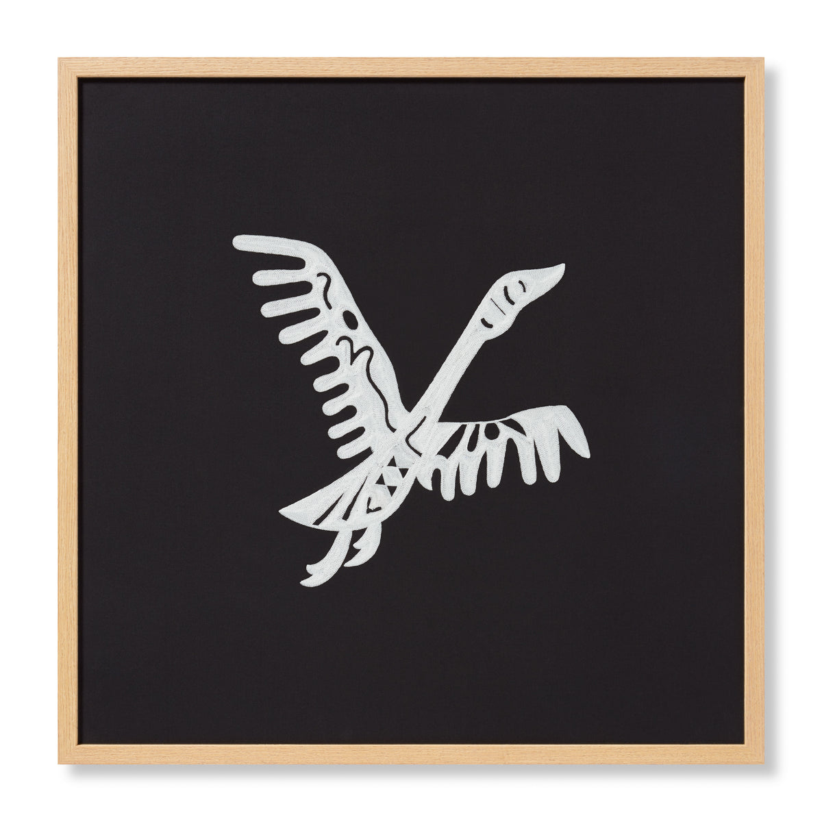 front view of Oni Black / Ivory luxury Artwork