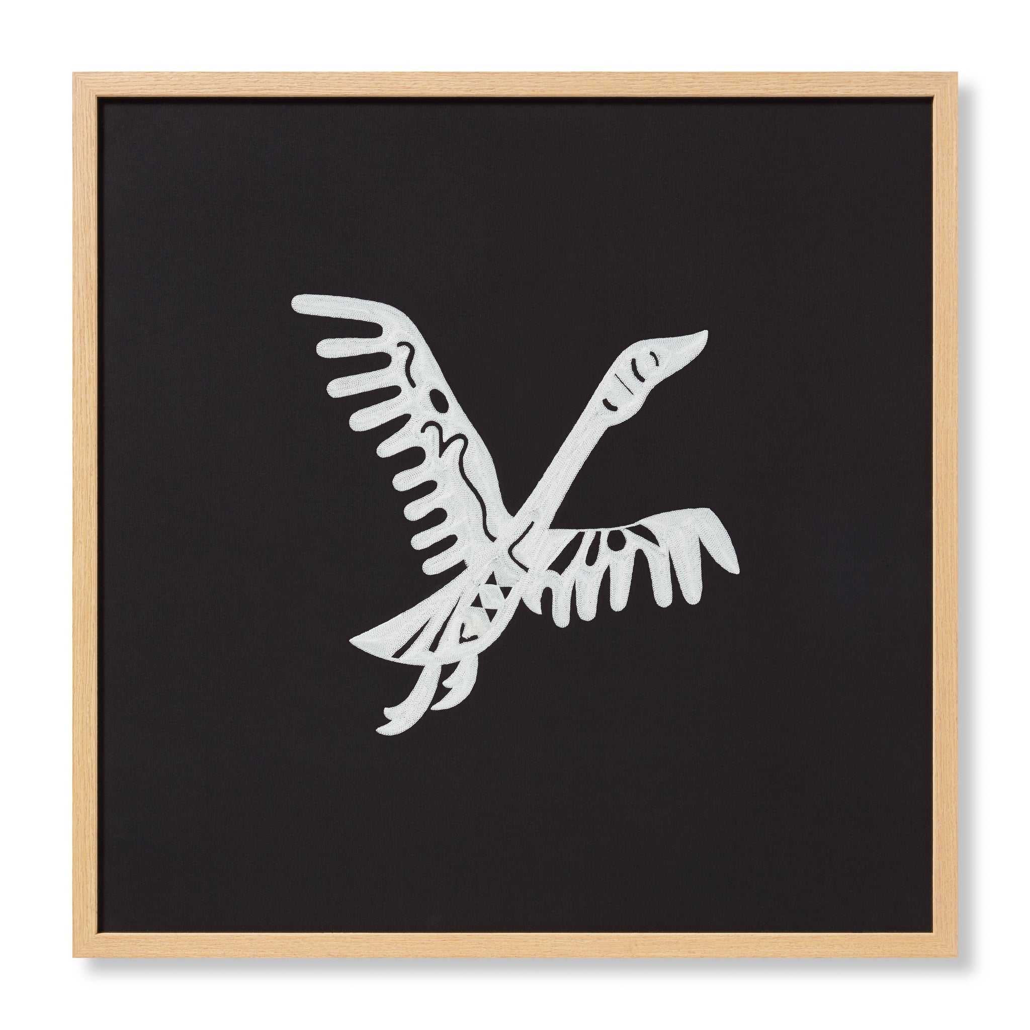 front view of Oni Black / Ivory luxury Artwork