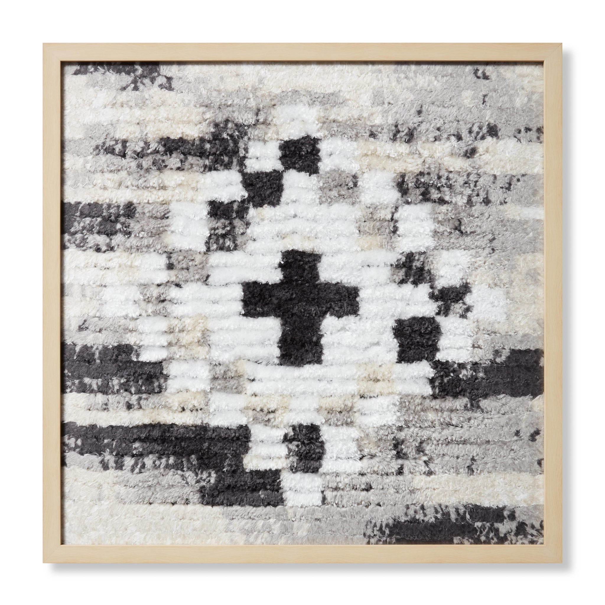 front view of Fete Grey / Ivory luxury Artwork