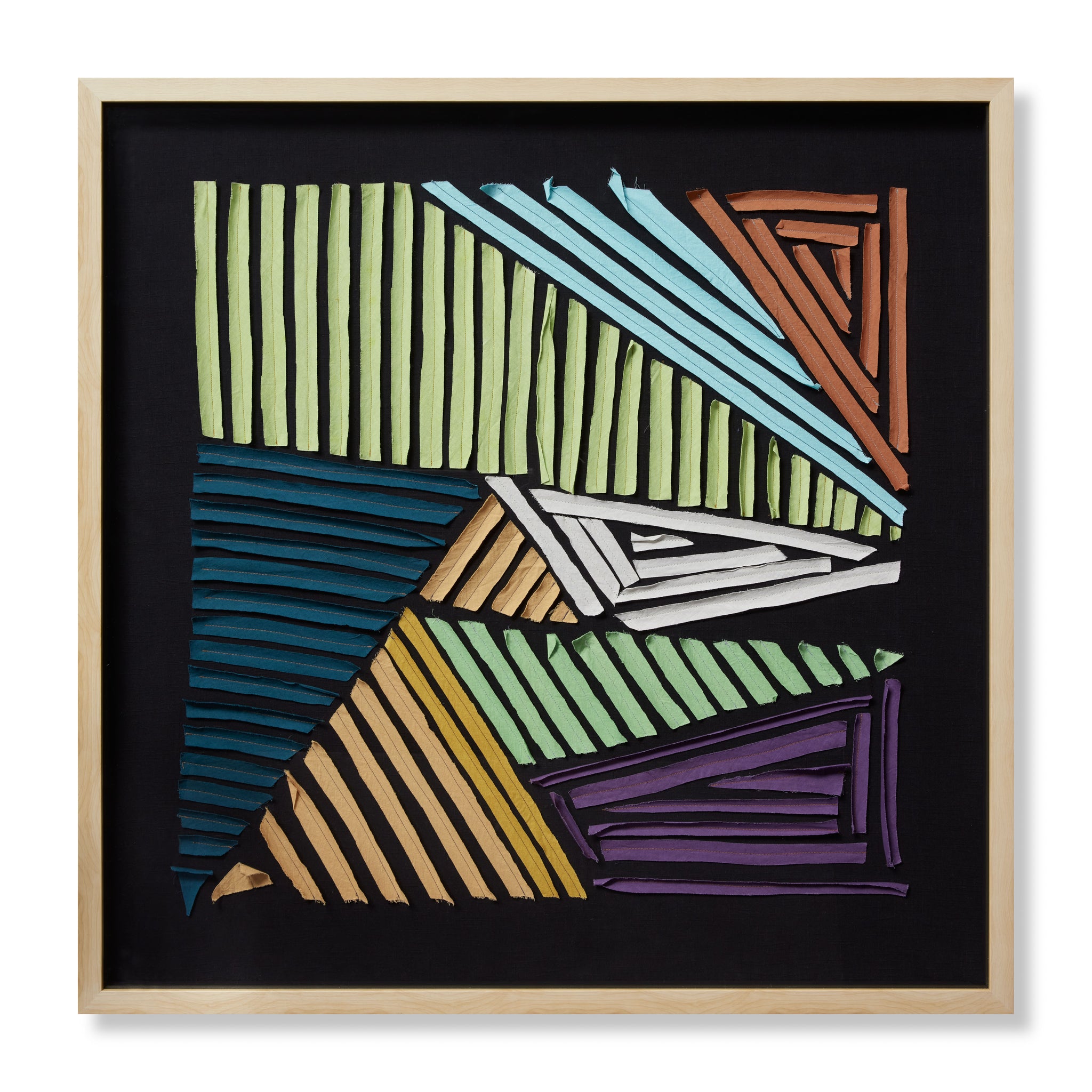 front view of Straight Forward Black / Multi luxury Artwork