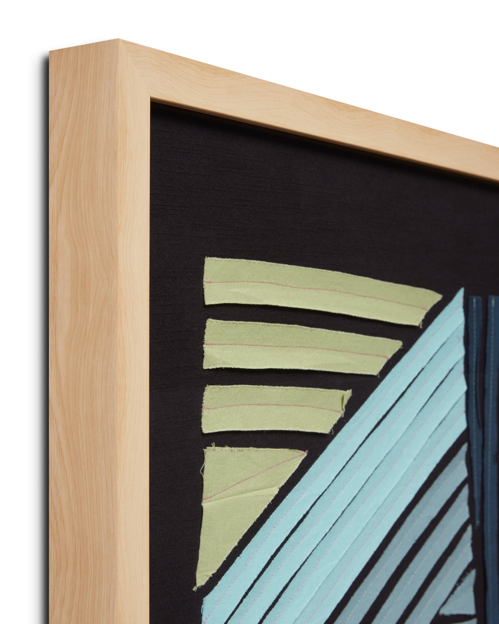 angle view of Down Right Black / Multi luxury Artwork