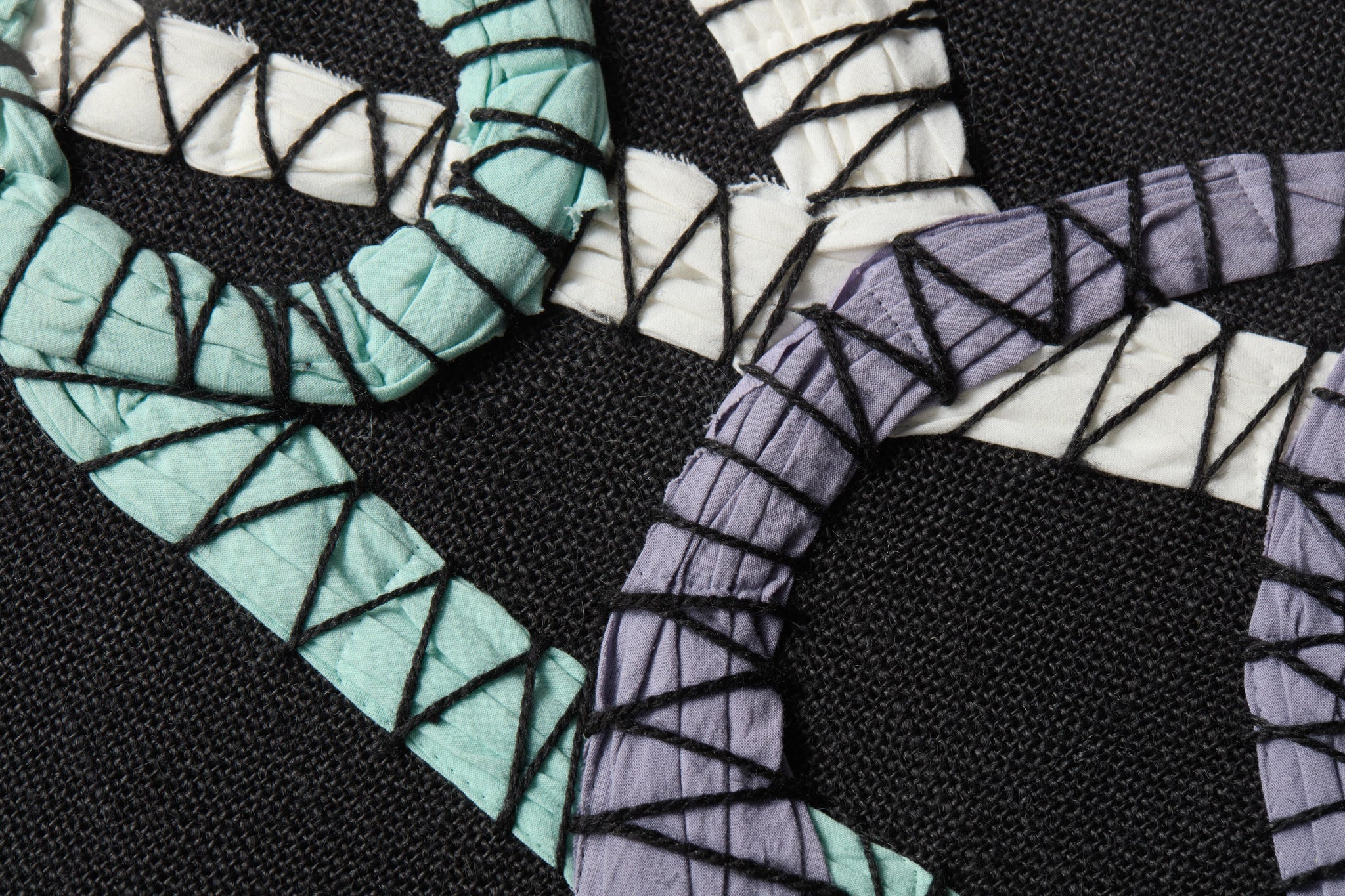 side view of Streaming Black / Blue luxury Artwork