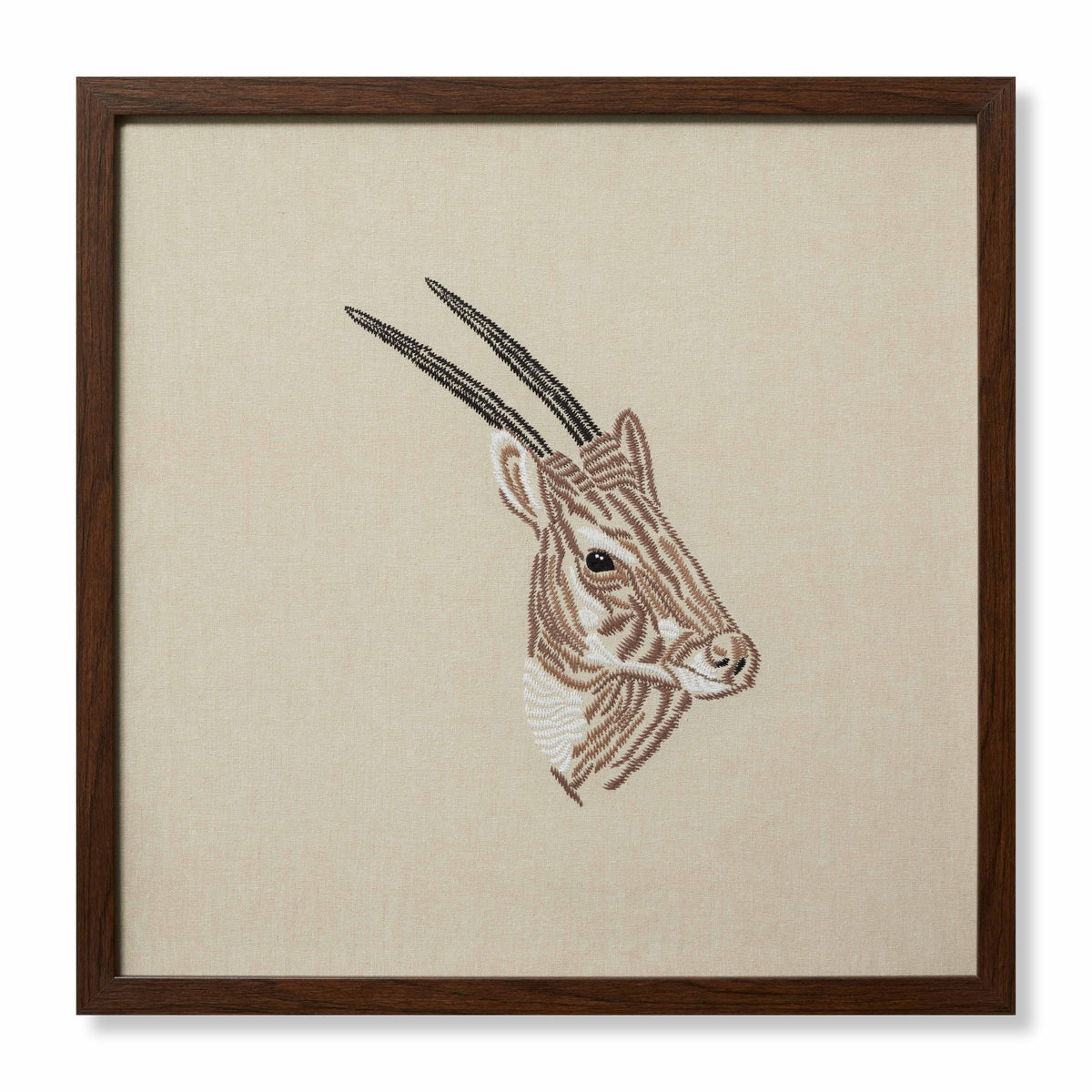 front view of Saola Beige / Ivory luxury Artwork