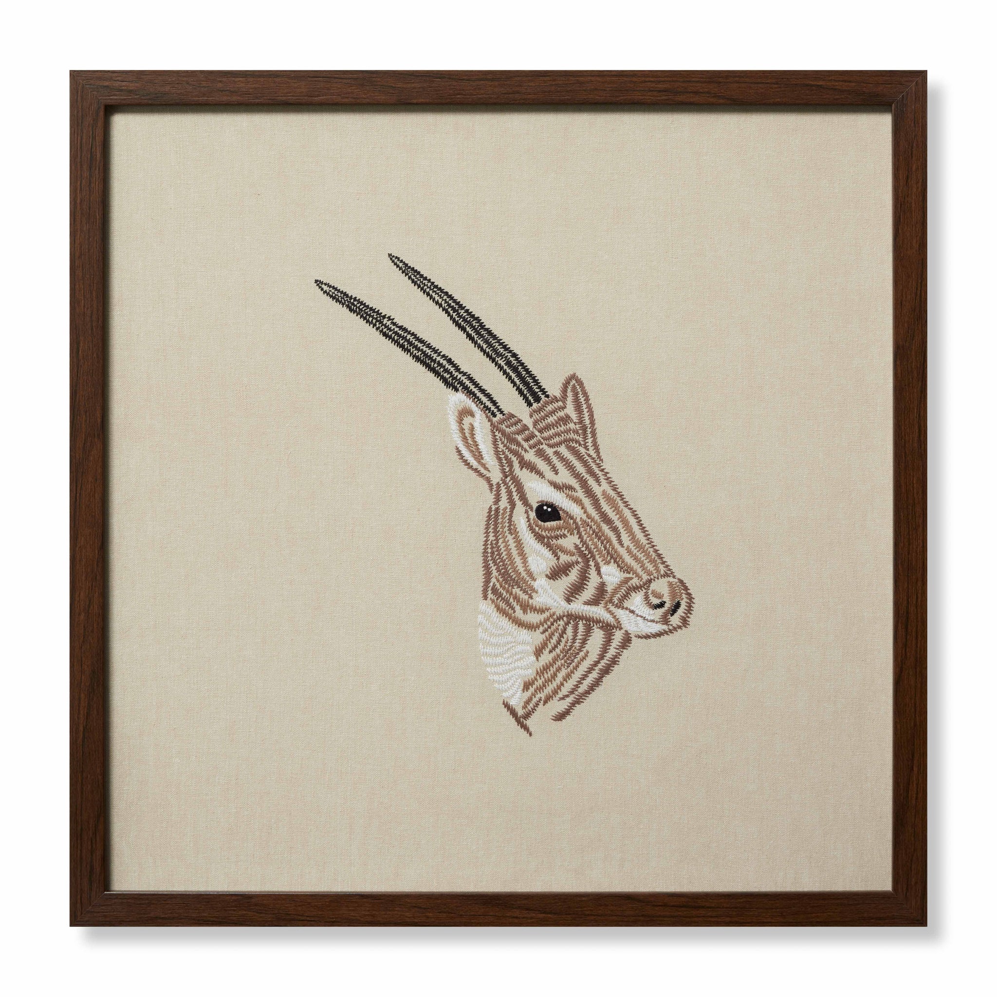 front view of Saola Beige / Ivory luxury Artwork