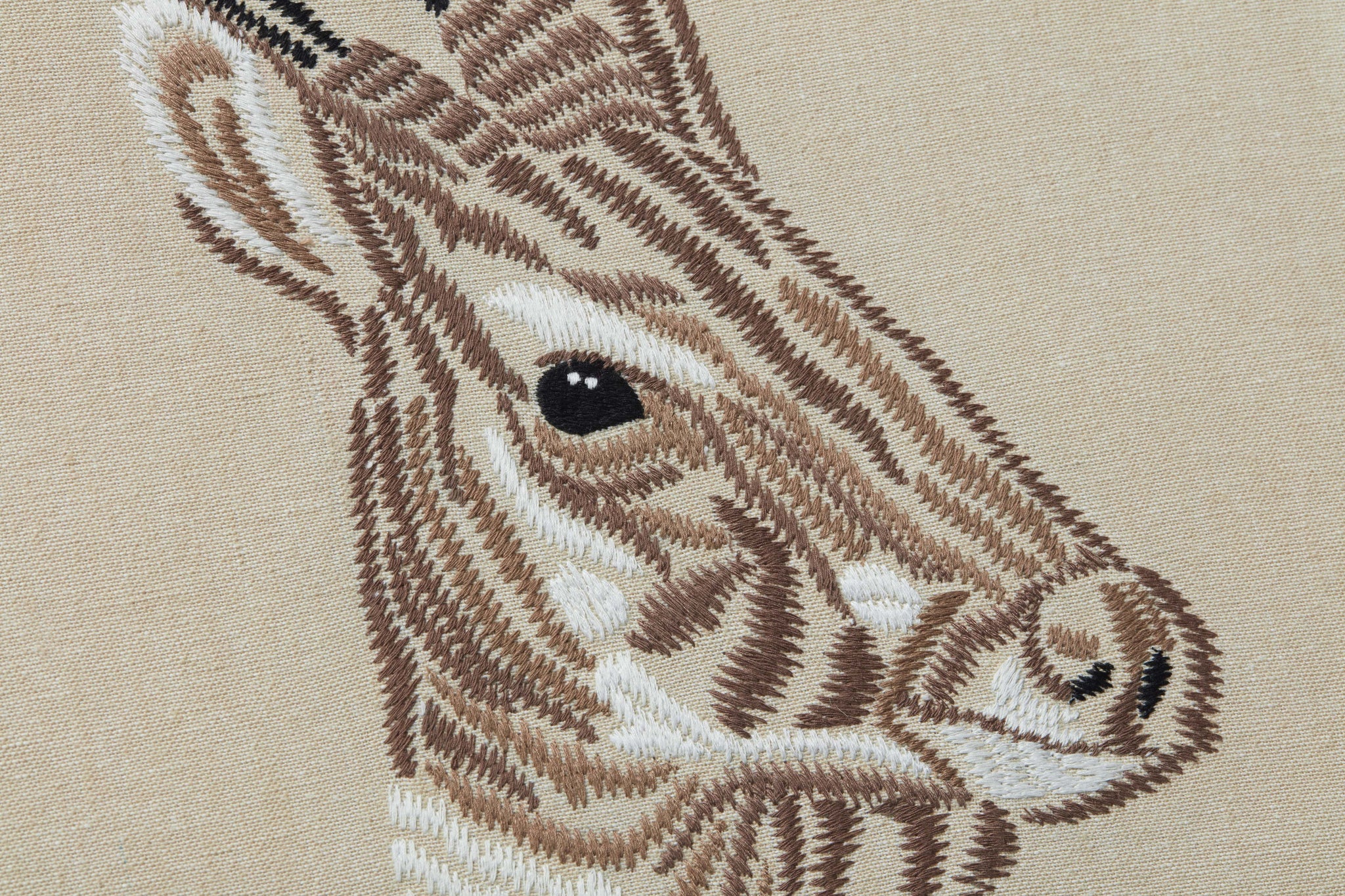 side view of Saola Beige / Ivory luxury Artwork