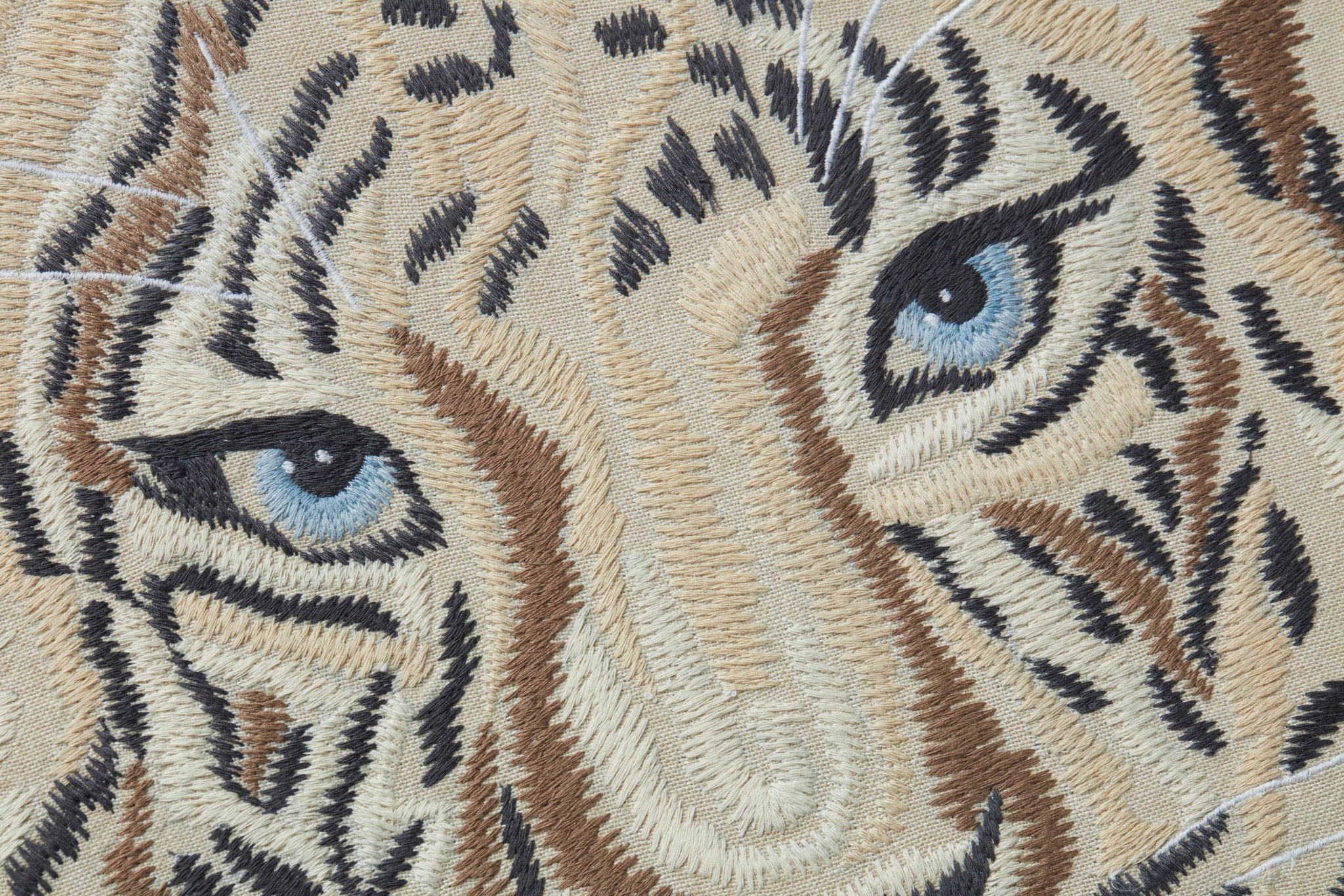 side view of Tiger Beige / Ivory luxury Artwork