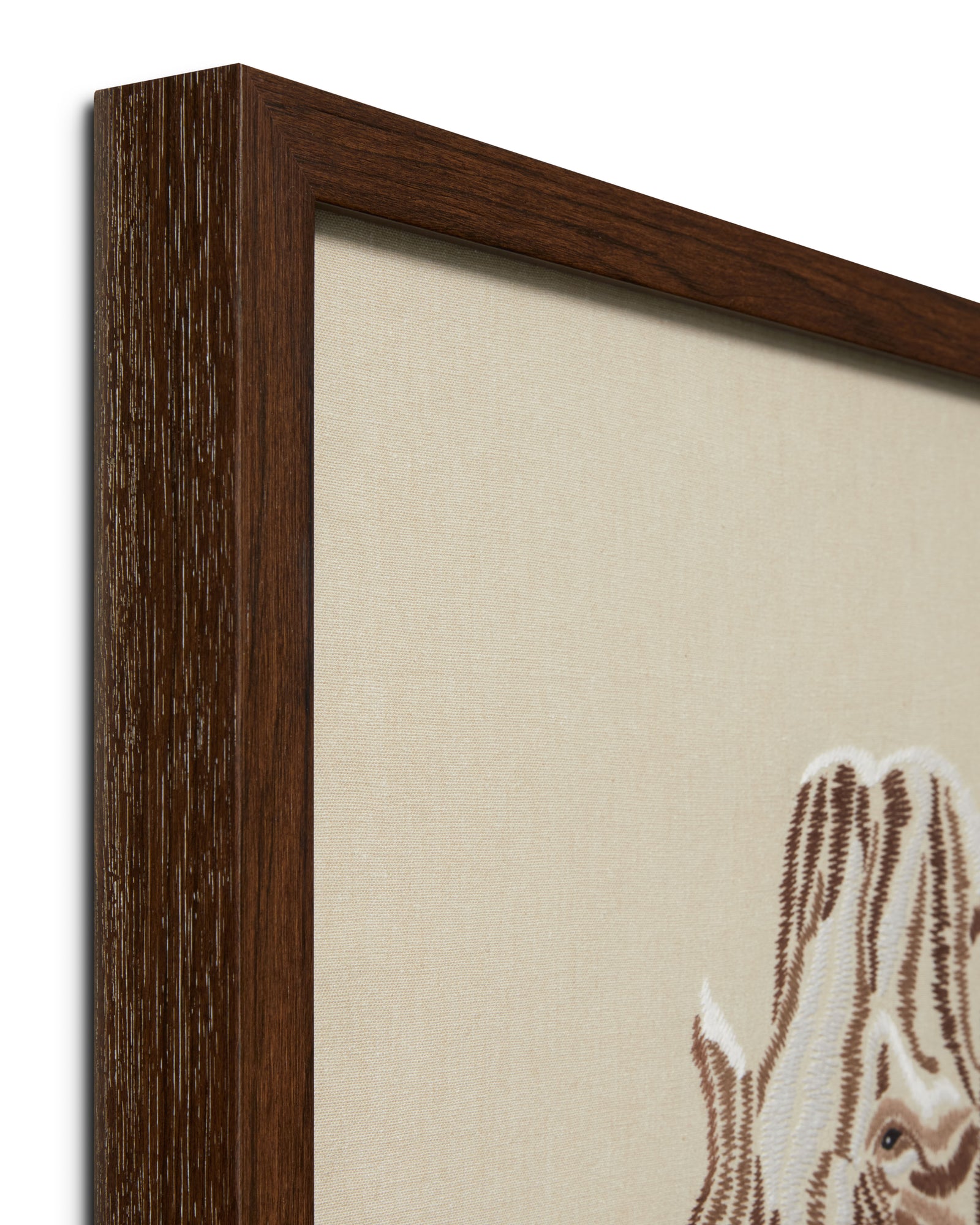 front view of Tisk Tusk Beige / Ivory luxury Artwork