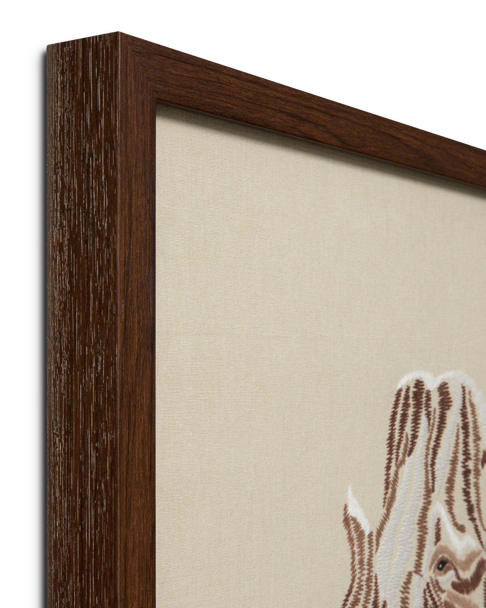 angle view of Tisk Tusk Beige / Ivory luxury Artwork