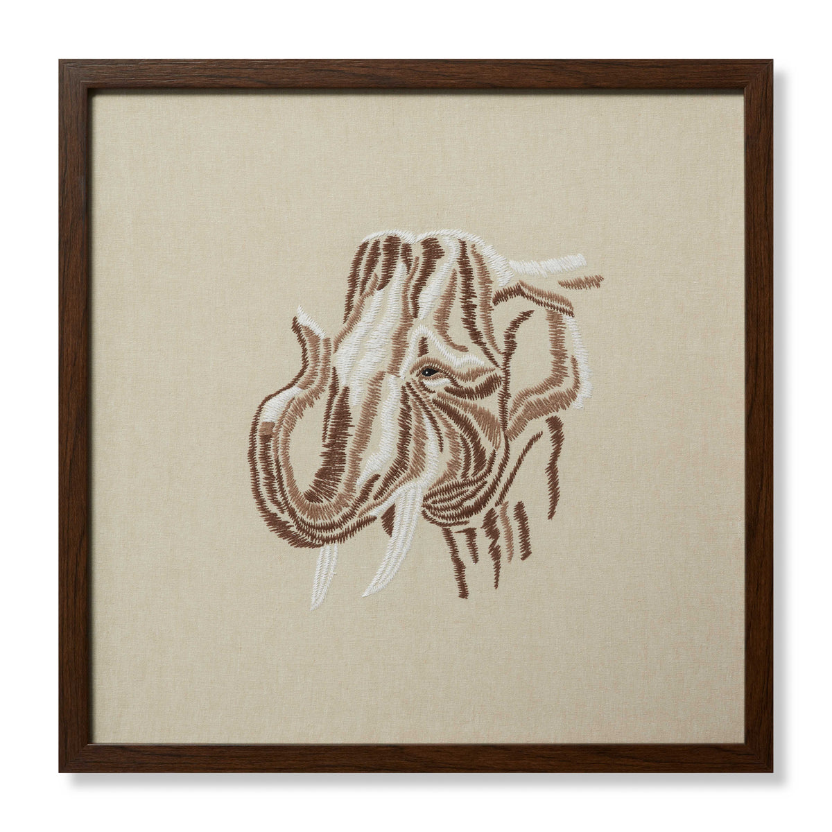 front view of Tisk Tusk Beige / Ivory luxury Artwork