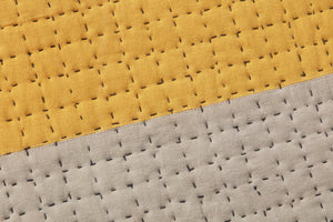 side view of Proof Read Gold / Grey luxury Artwork