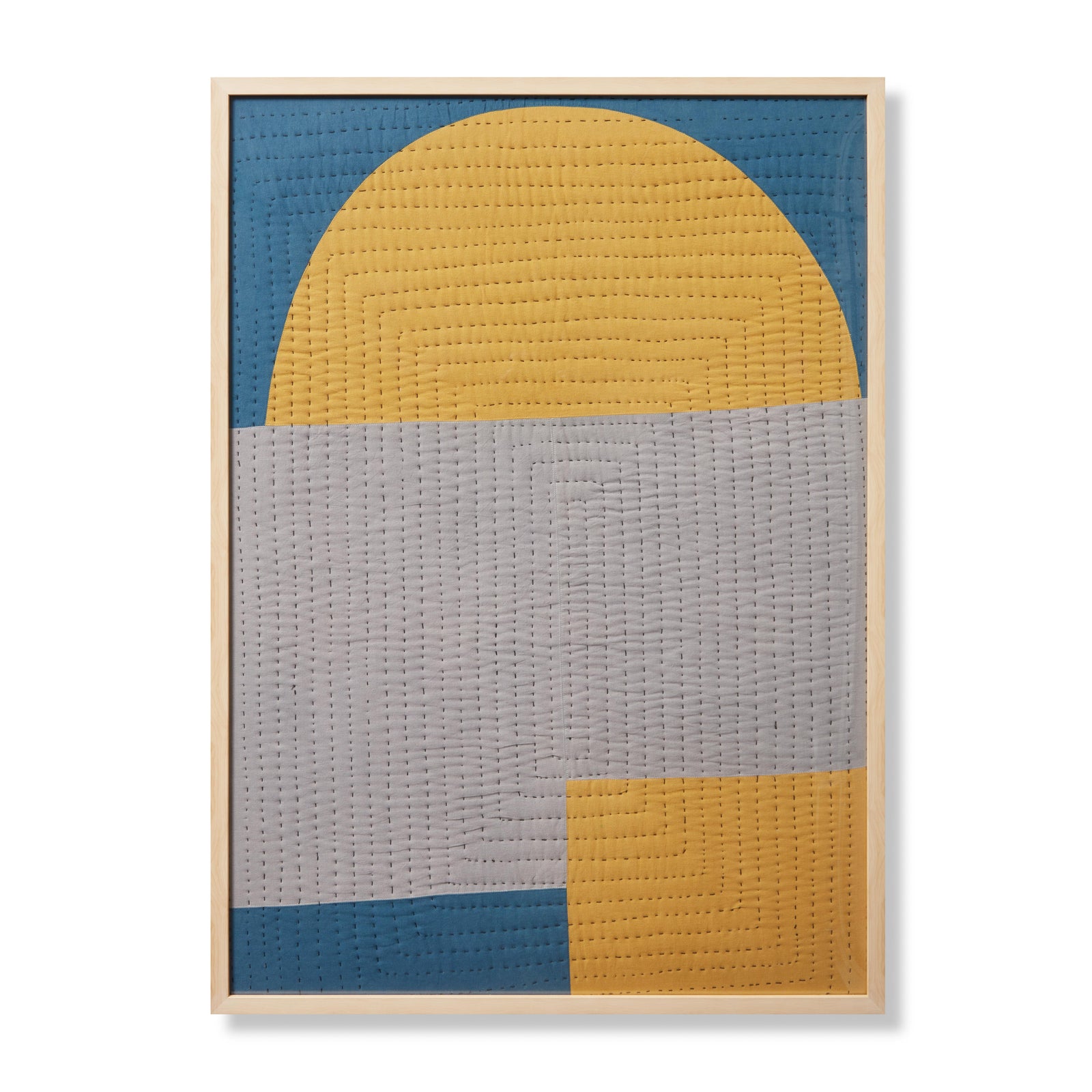 front view of Lingo Blue / Gold luxury Artwork