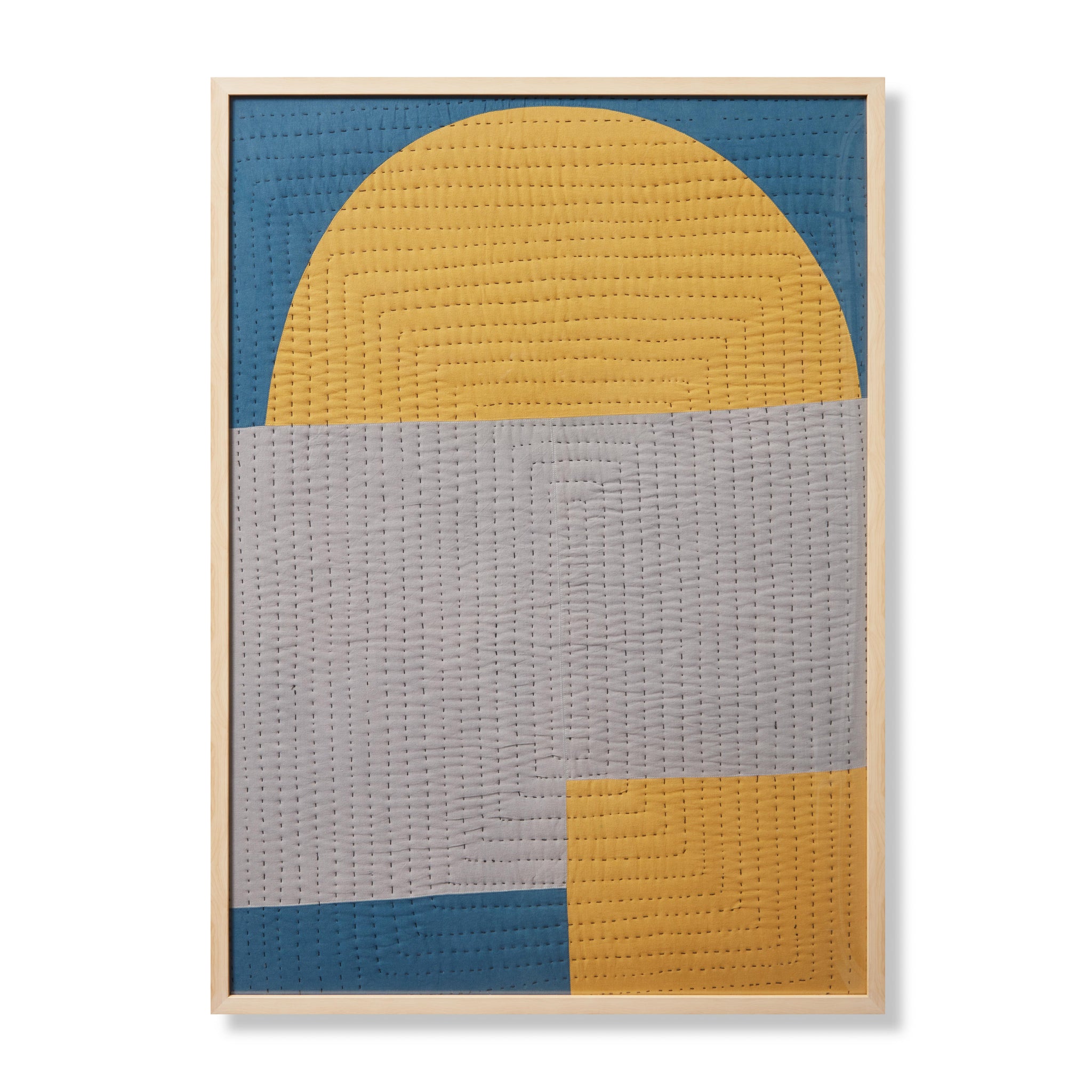 front view of Lingo Blue / Gold luxury Artwork