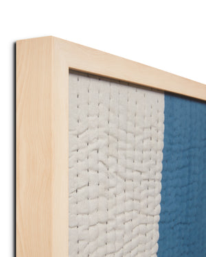 angle view of Hard Copy Blue / Grey luxury Artwork