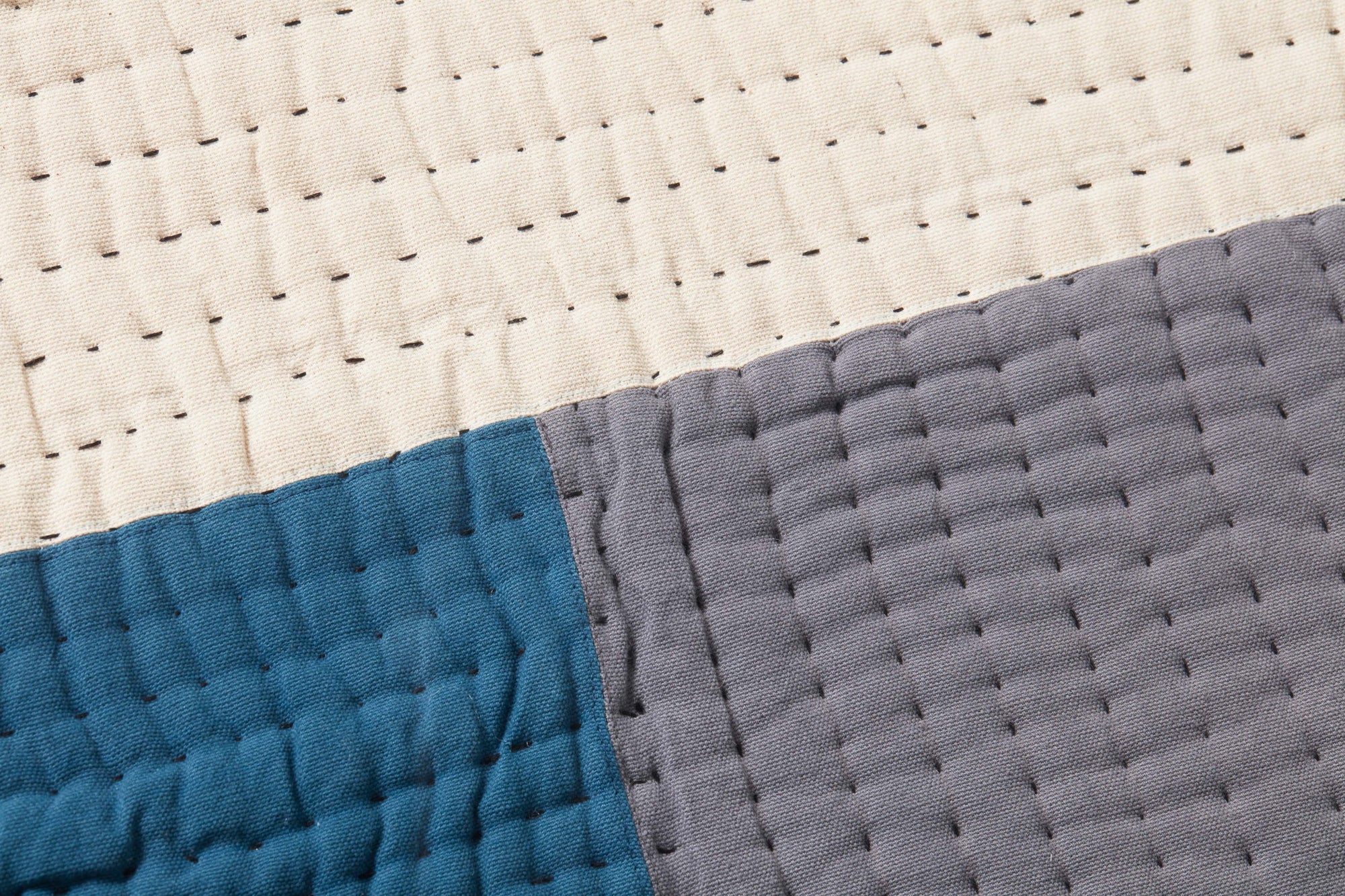 side view of Hard Copy Blue / Grey luxury Artwork