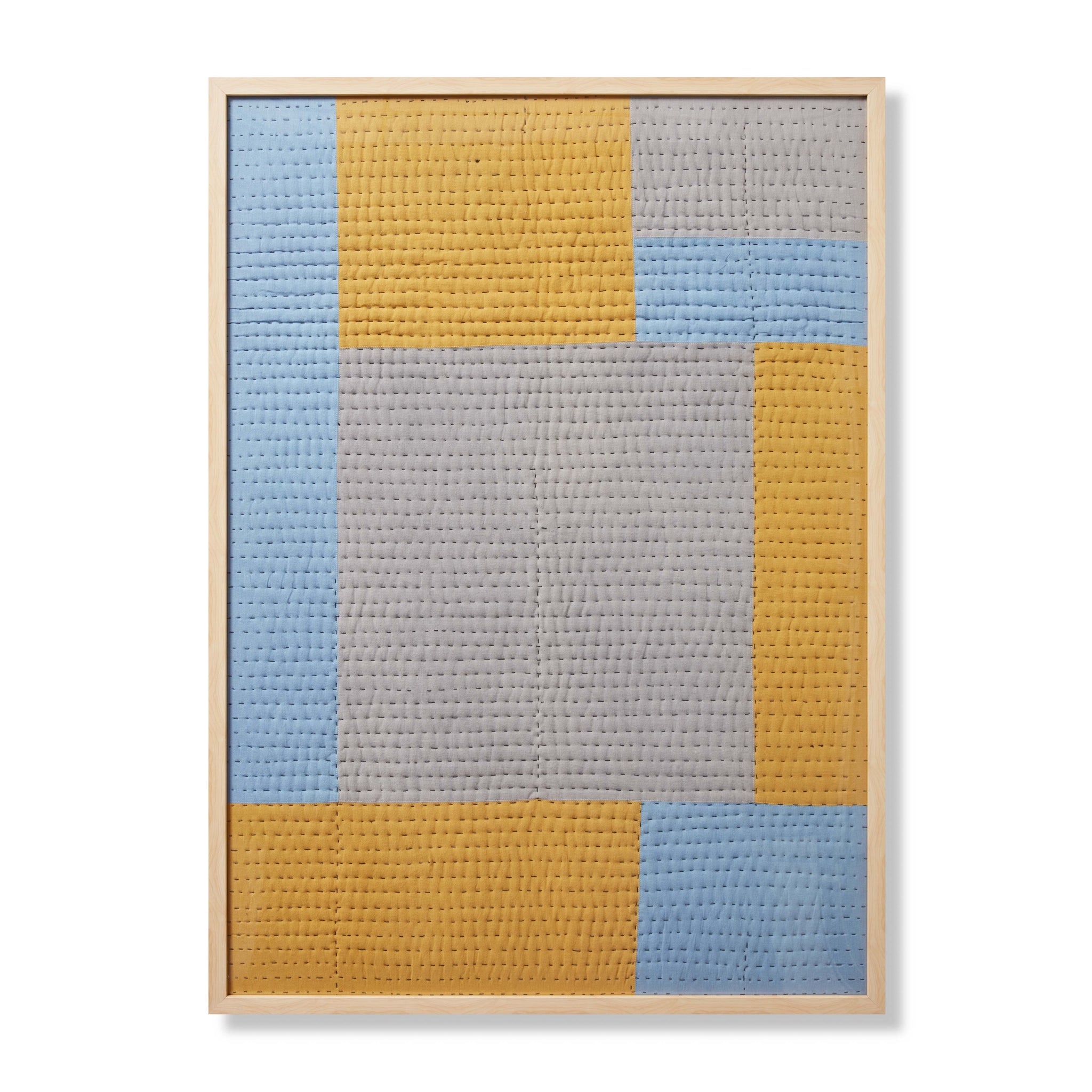 front view of Headline Gold / Grey luxury Artwork