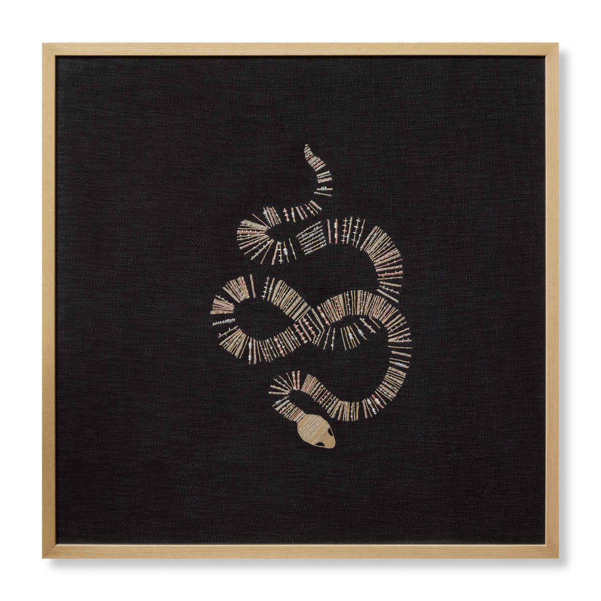 Snake Eyes Black / Beige Rug Art - Aerial Image