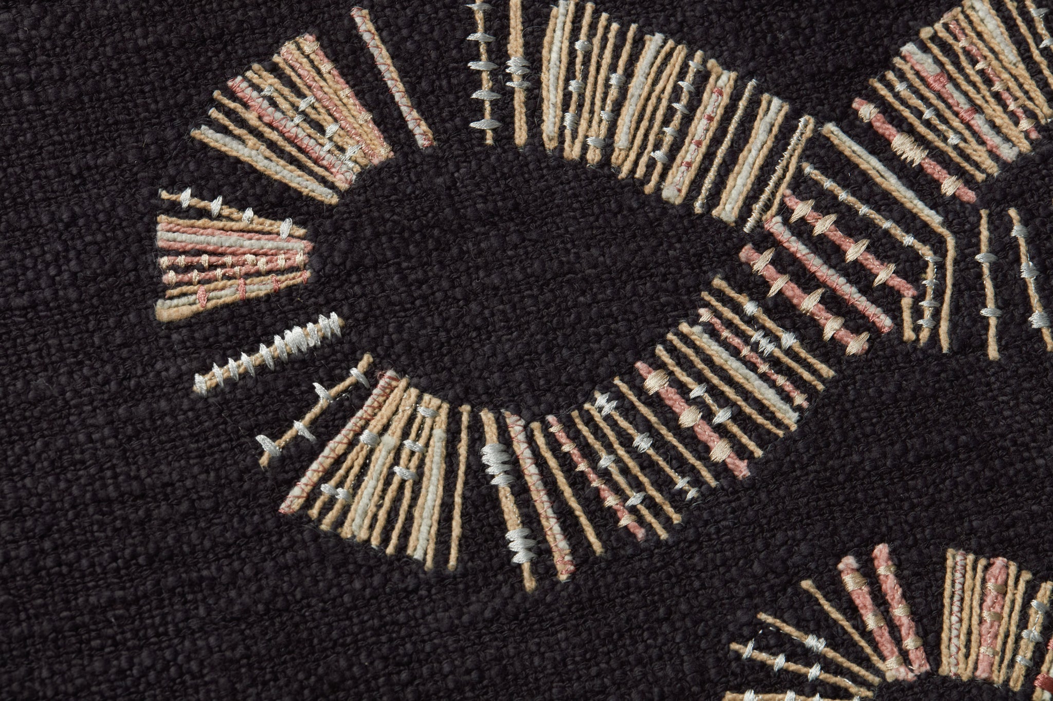 Snake Eyes Black / Beige Rug Art - Macro Detail (H)