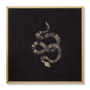 Snake Eyes Black / Beige Rug Art - Aerial Image