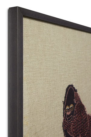 angle view of Girl-Rilla Beige / Brown luxury Artwork