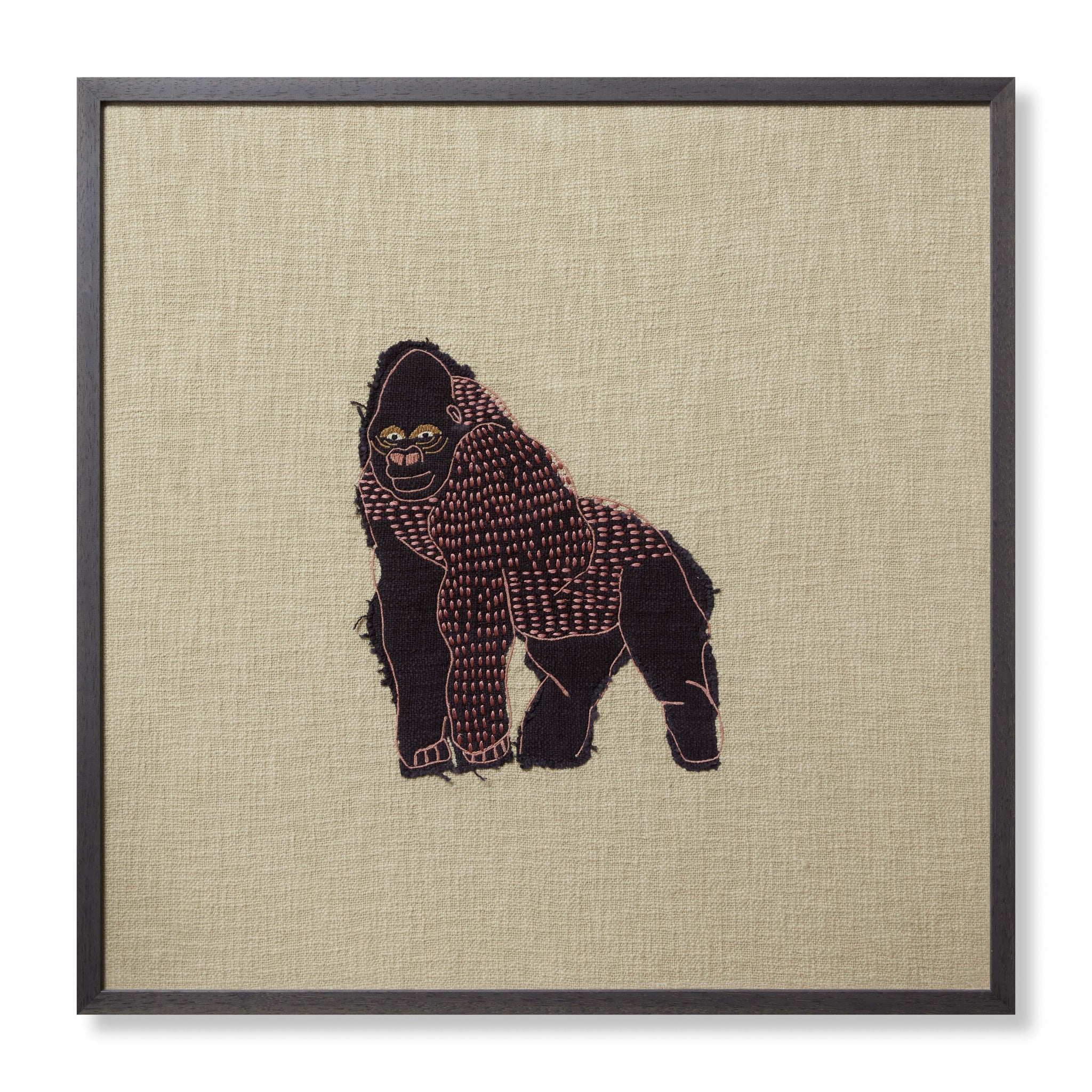 front view of Girl-Rilla Beige / Brown luxury Artwork