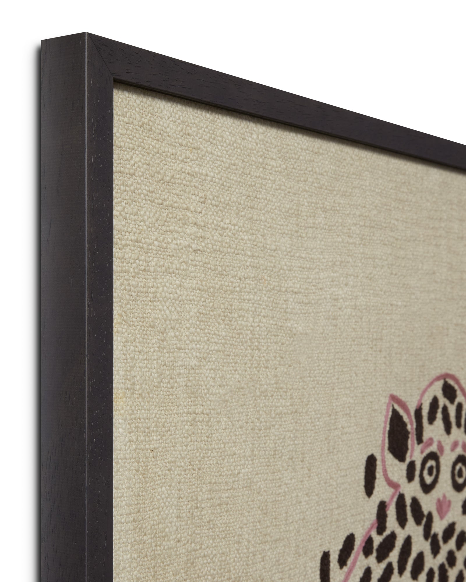 front view of Lucky Lemur Beige / Pink luxury Artwork