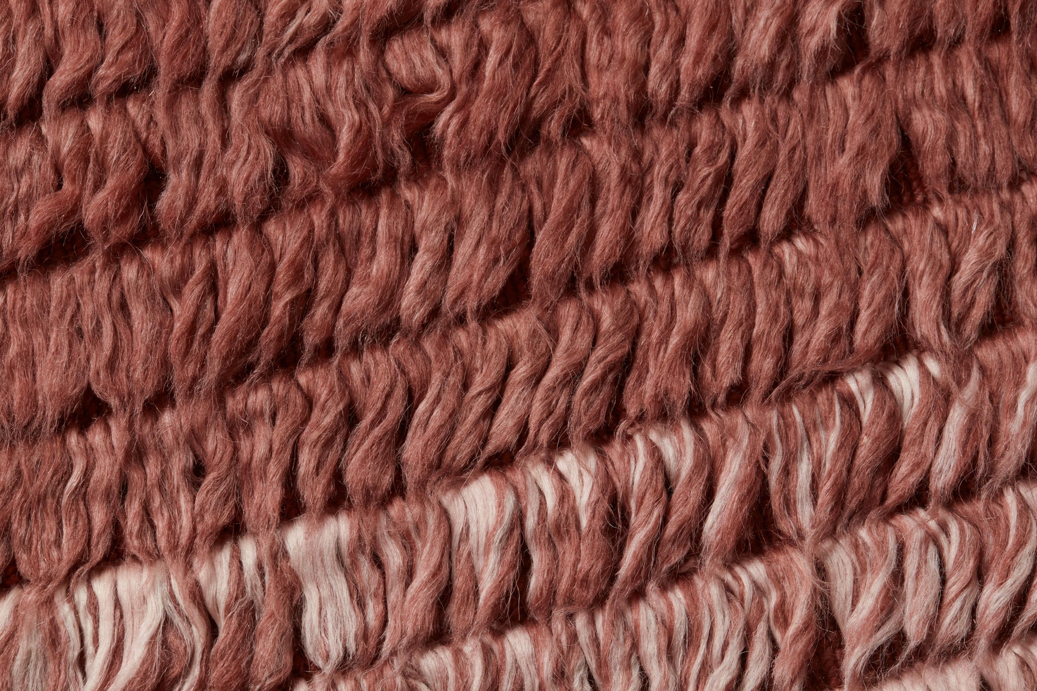 side view of Strawberry Fields Red / Ivory luxury Artwork