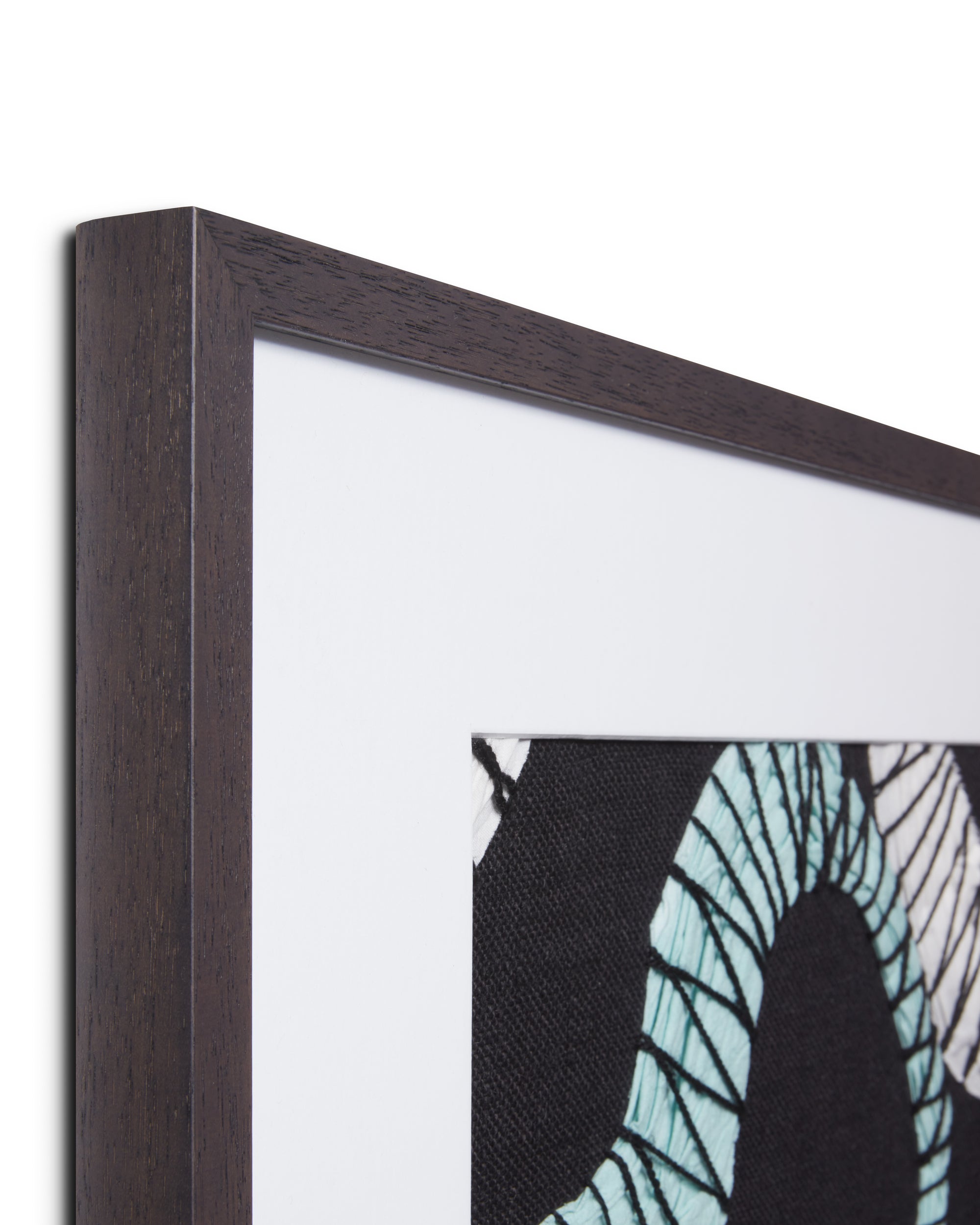 front view of Blogger Black / Blue luxury Artwork