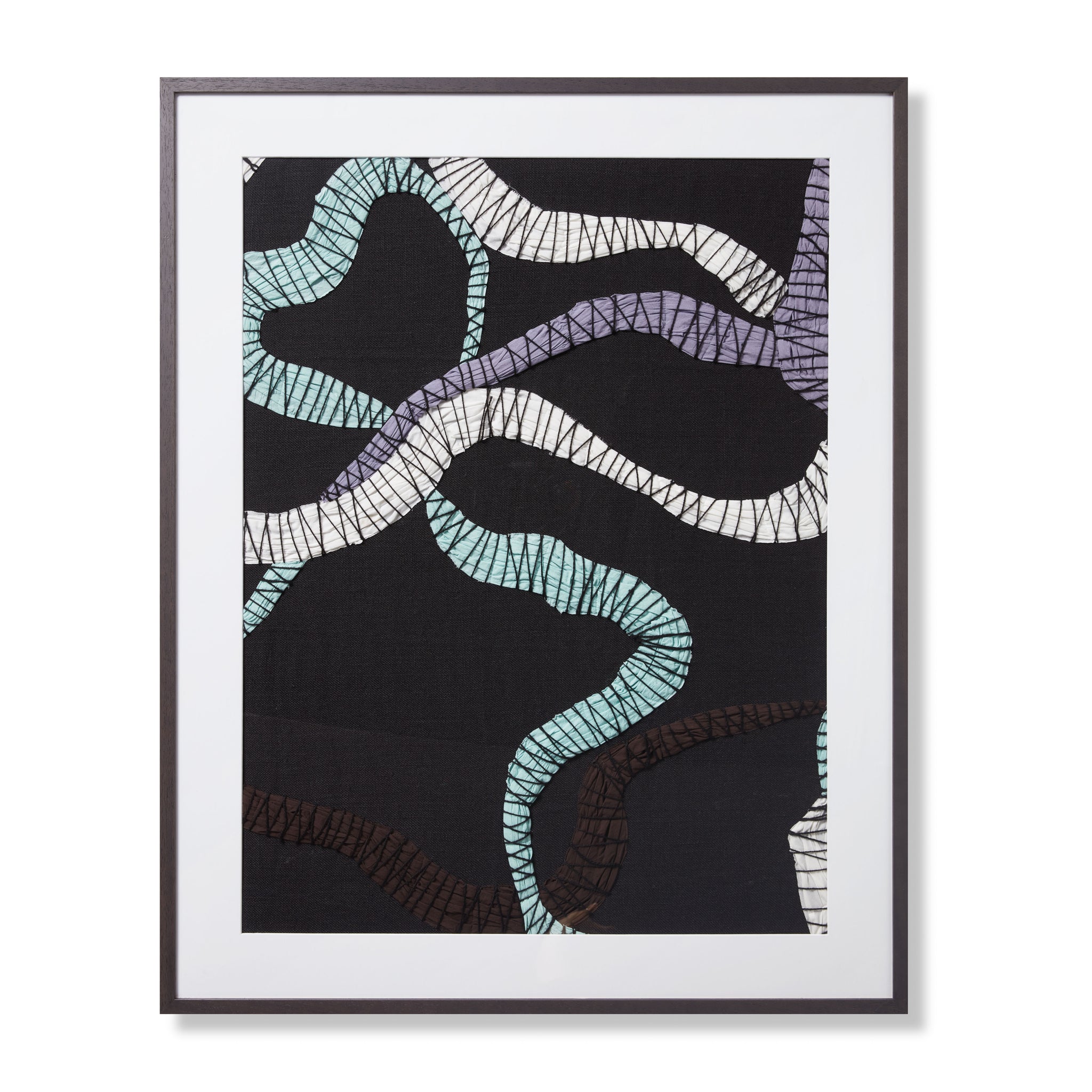 front view of Blogger Black / Blue luxury Artwork