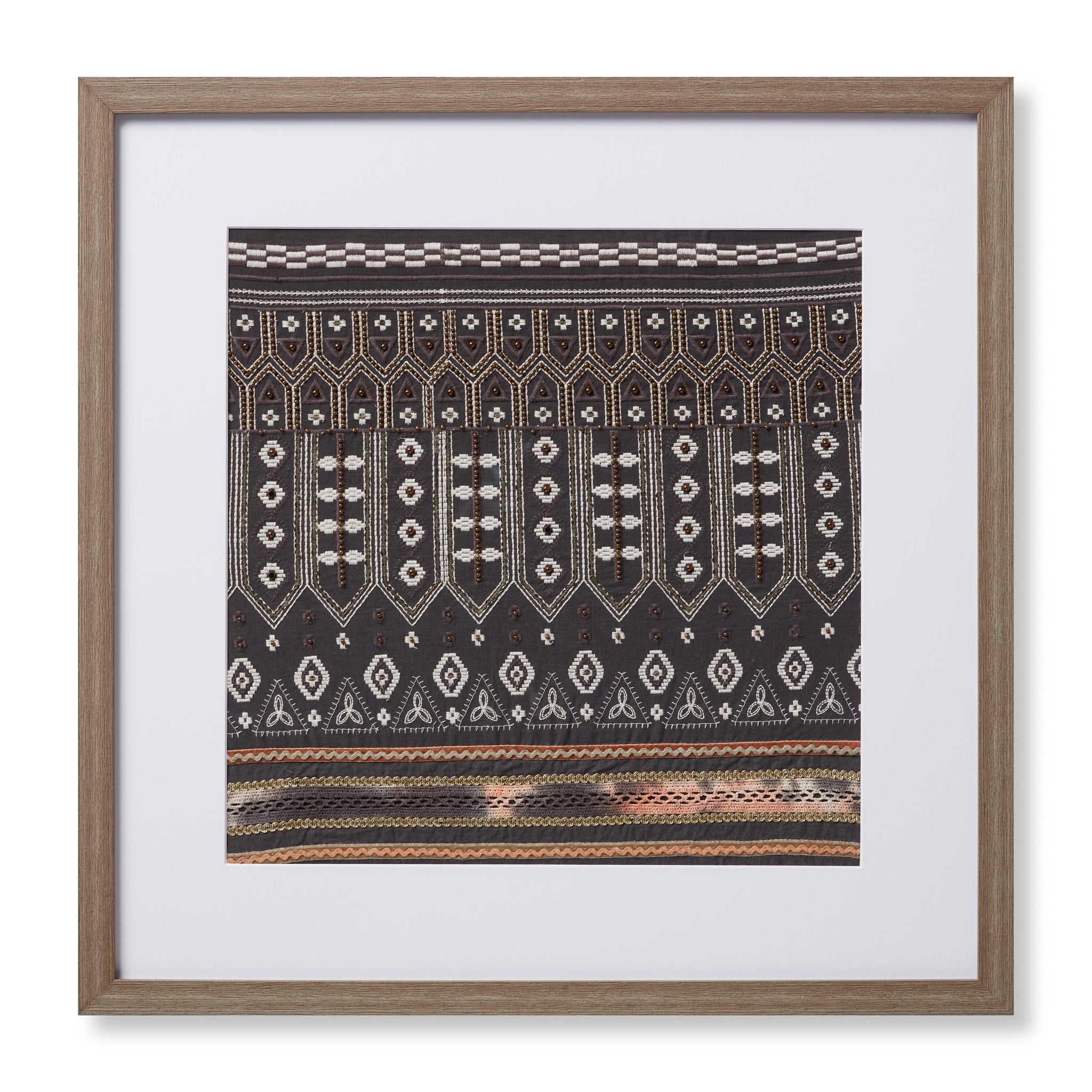 front view of Diwali Black / Multi luxury Artwork