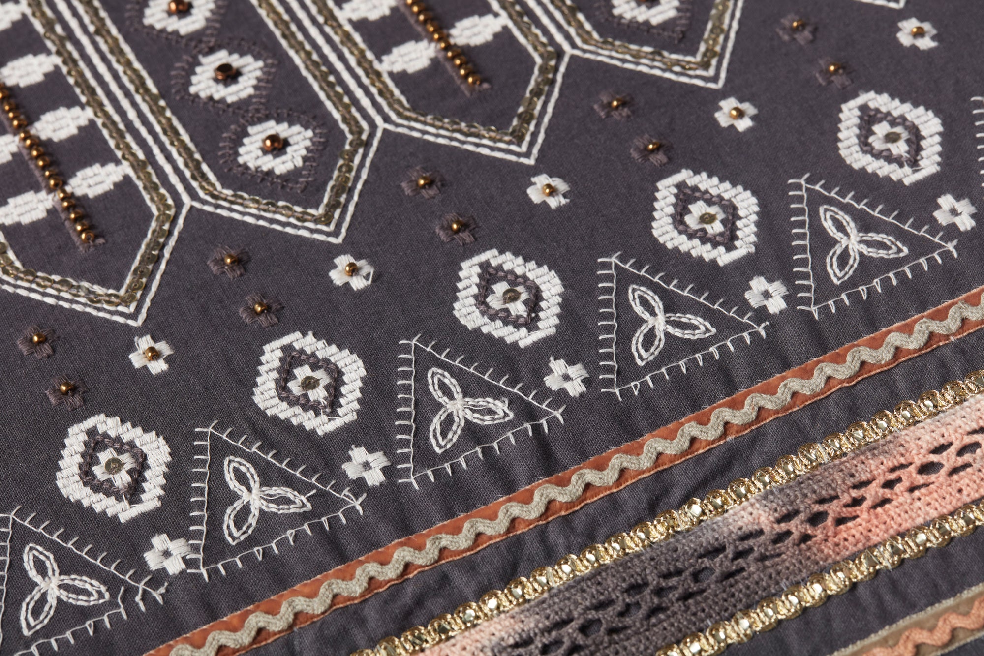 side view of Diwali Black / Multi luxury Artwork