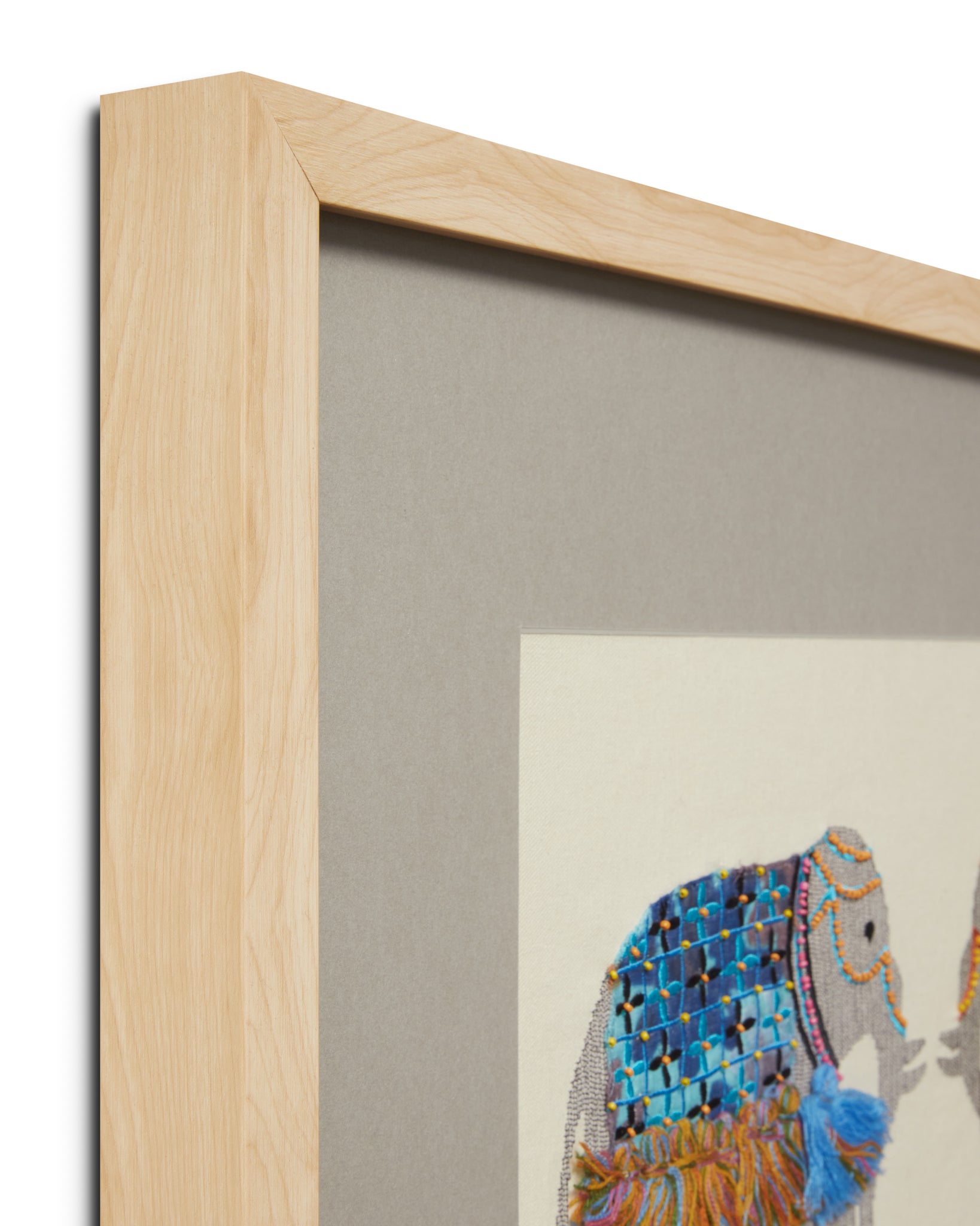 angle view of Fringe Benefits Natural / Multi luxury Artwork