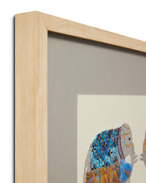 angle view of Fringe Benefits Natural / Multi luxury Artwork