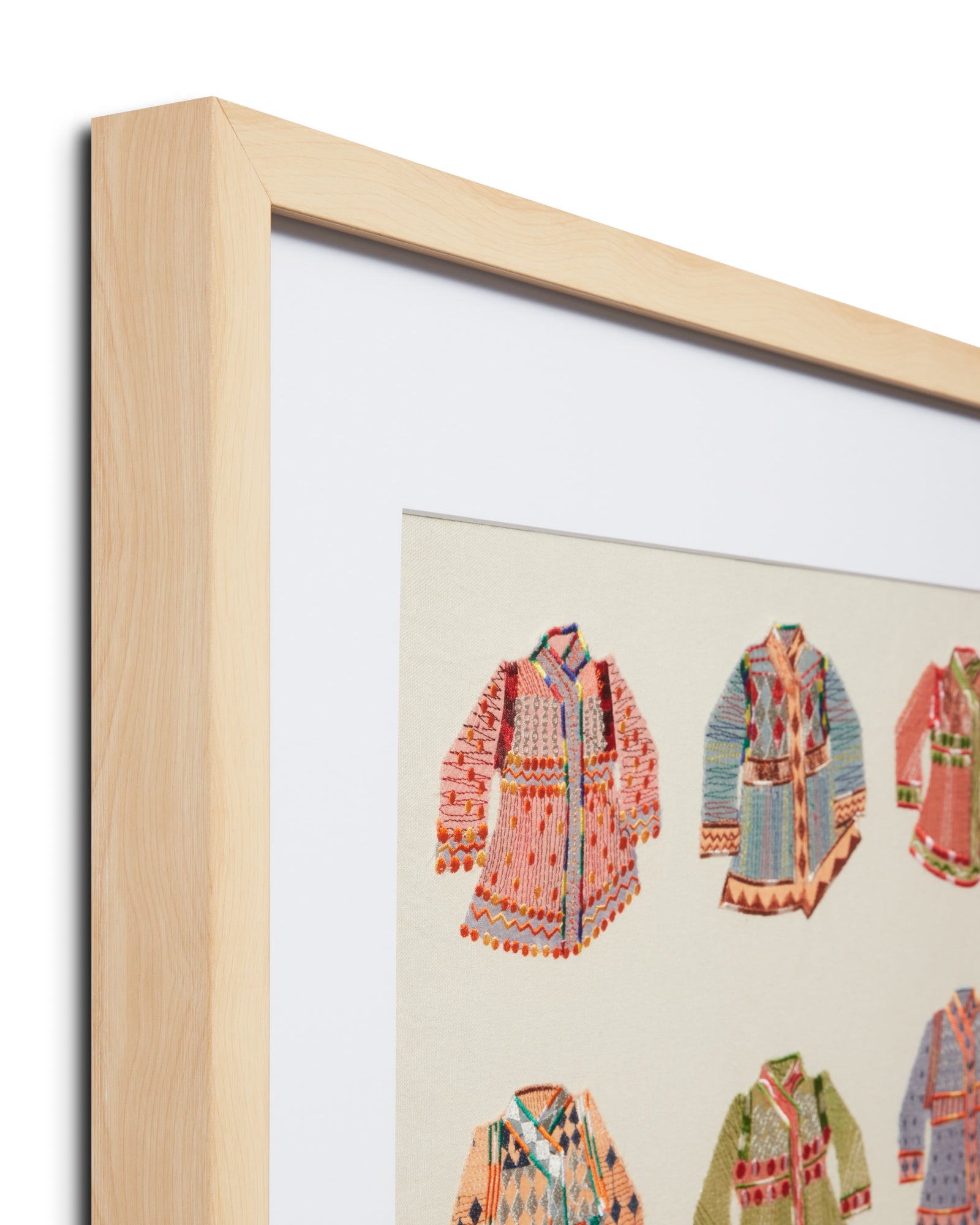 front view of Frock Coat Natural / Multi luxury Artwork