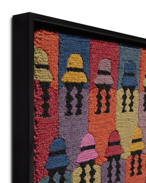 angle view of Puno Ladies Multi / Black luxury Artwork