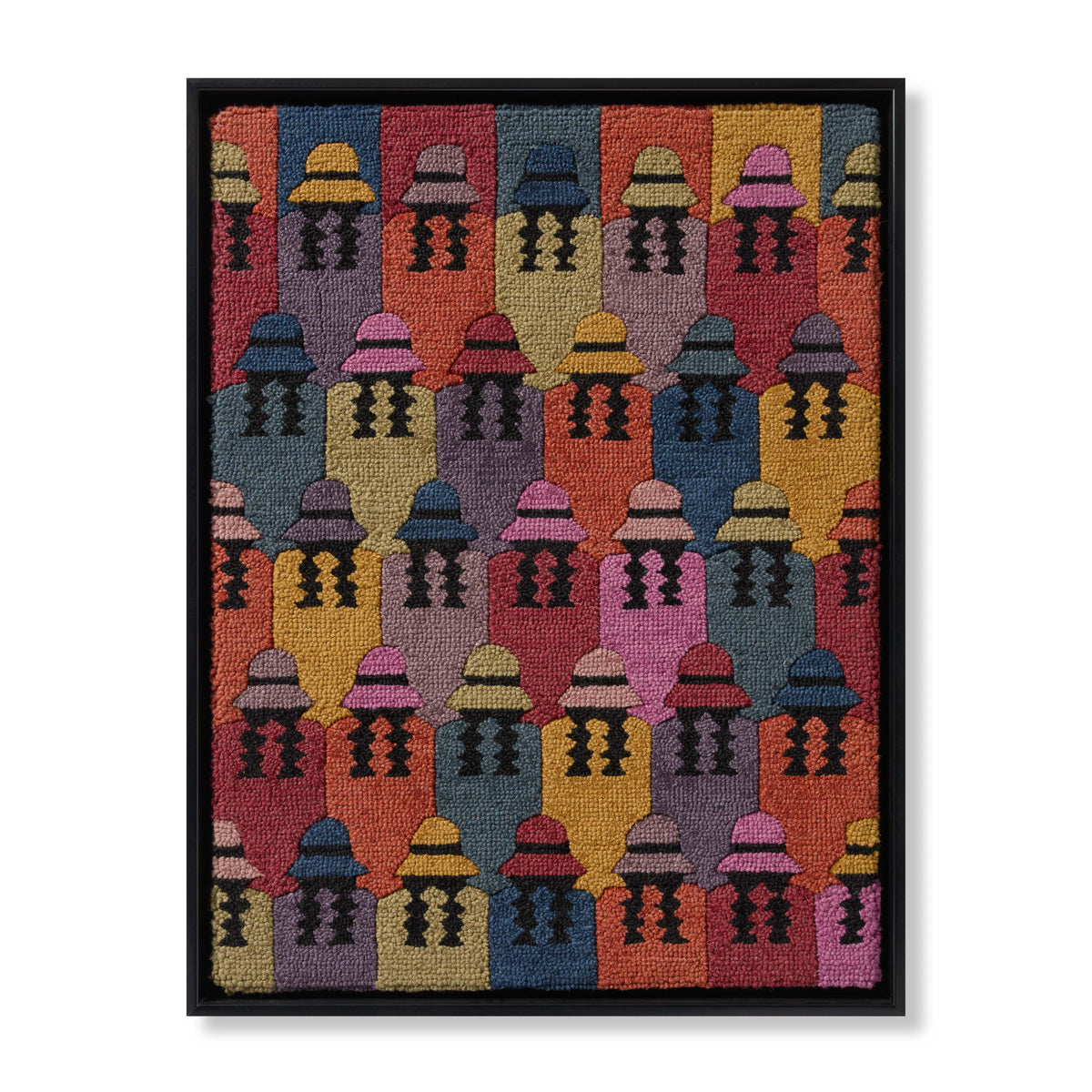 front view of Puno Ladies Multi / Black luxury Artwork