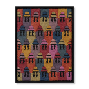 front view of Puno Ladies Multi / Black luxury Artwork