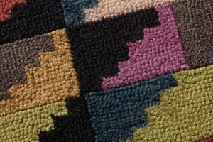 side view of Bolivia Multi / Black luxury Artwork