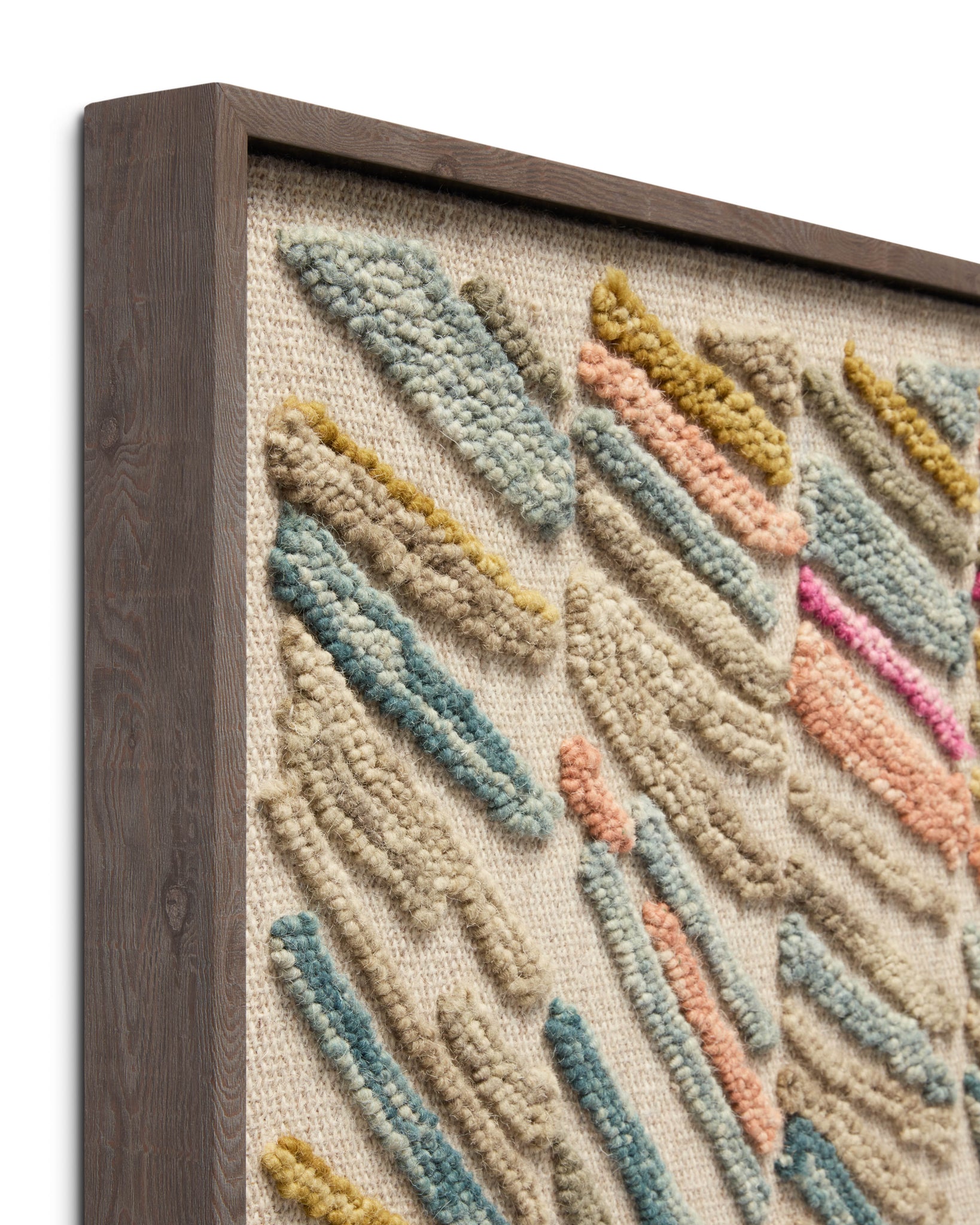 angle view of Carried Away Beige / Multi luxury Artwork