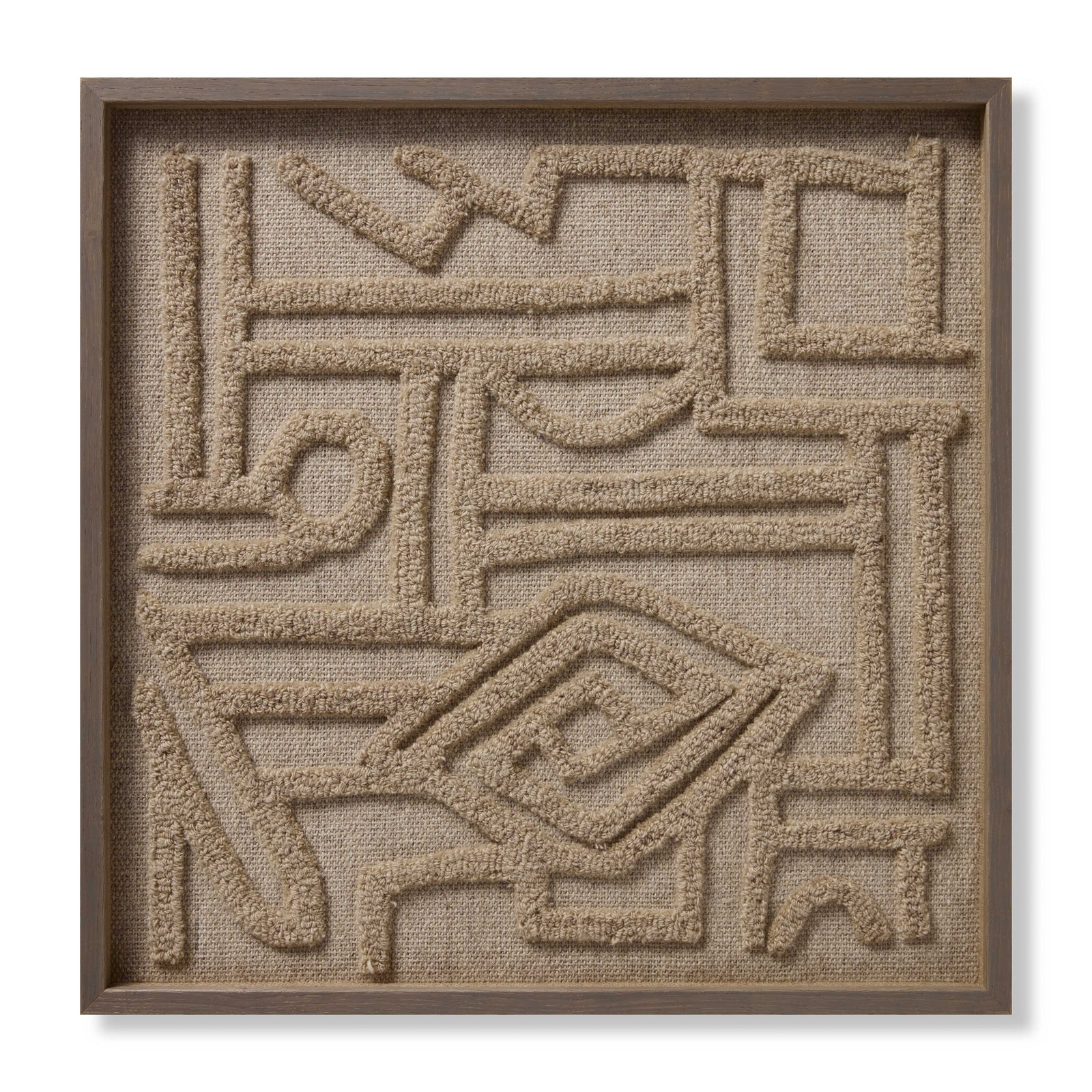 front view of Symbolism Beige / Ivory luxury Artwork