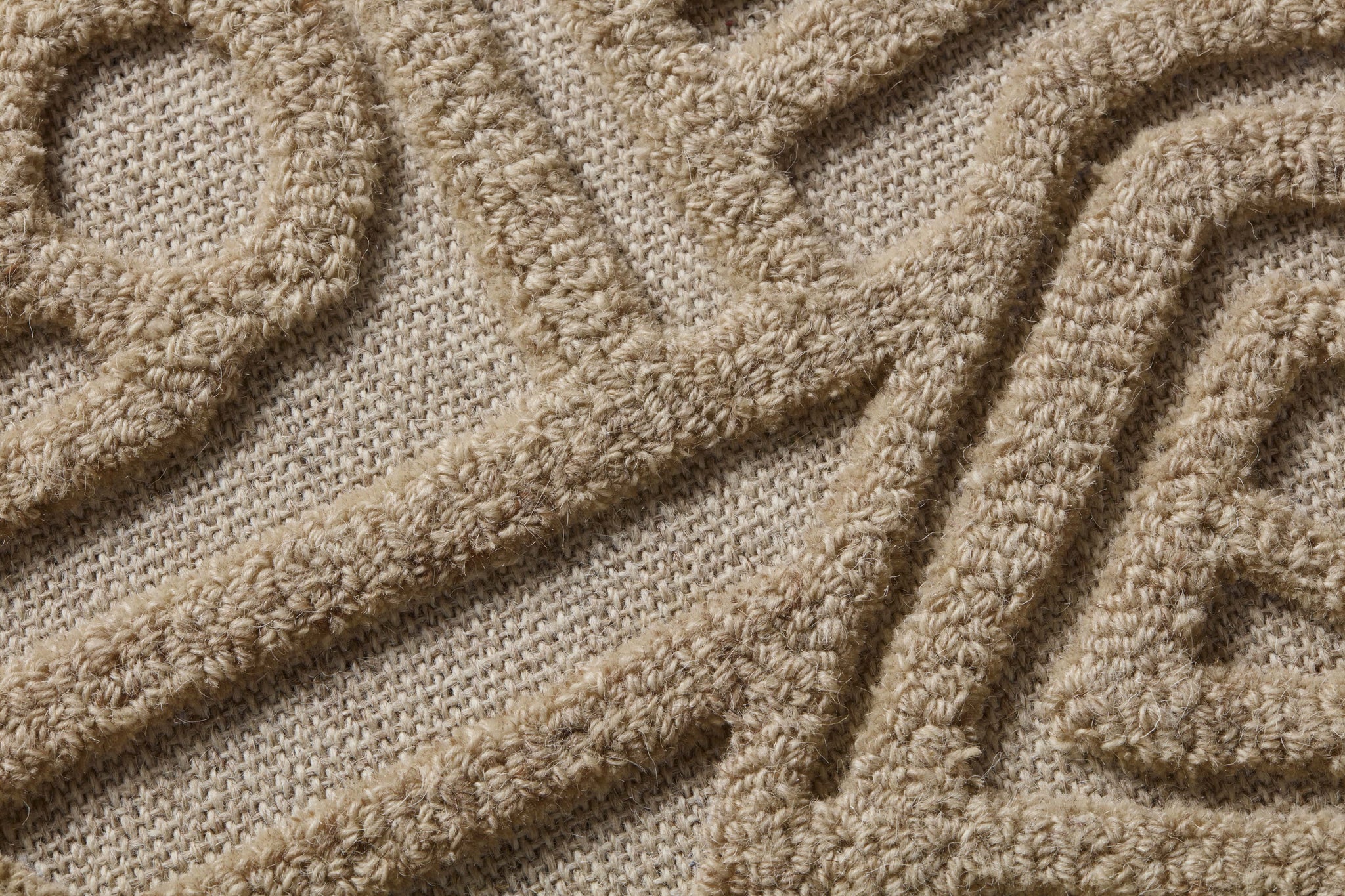 Symbolism Beige / Ivory Rug Art - Macro Detail (H)