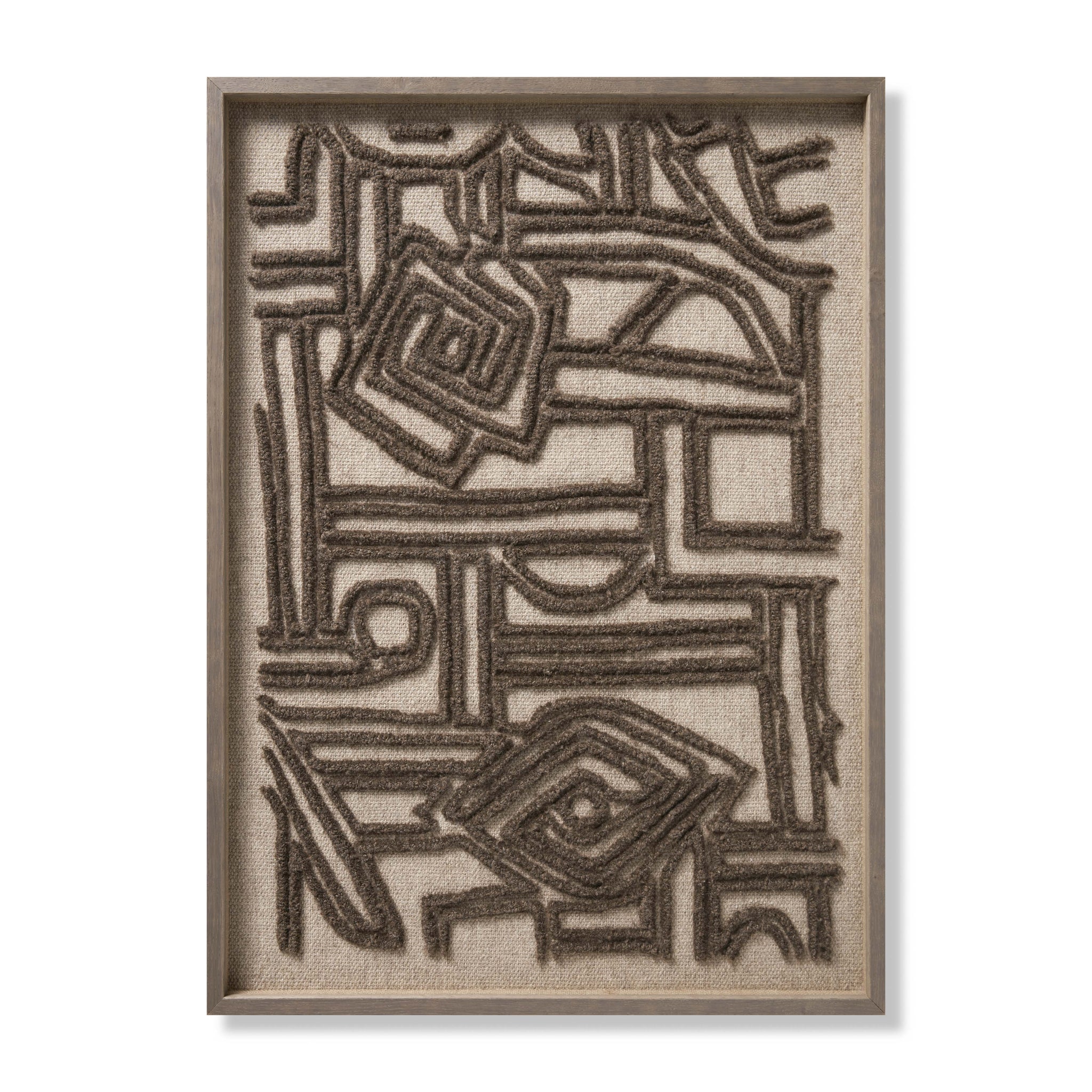 front view of Allegory Brown / Ivory luxury Artwork