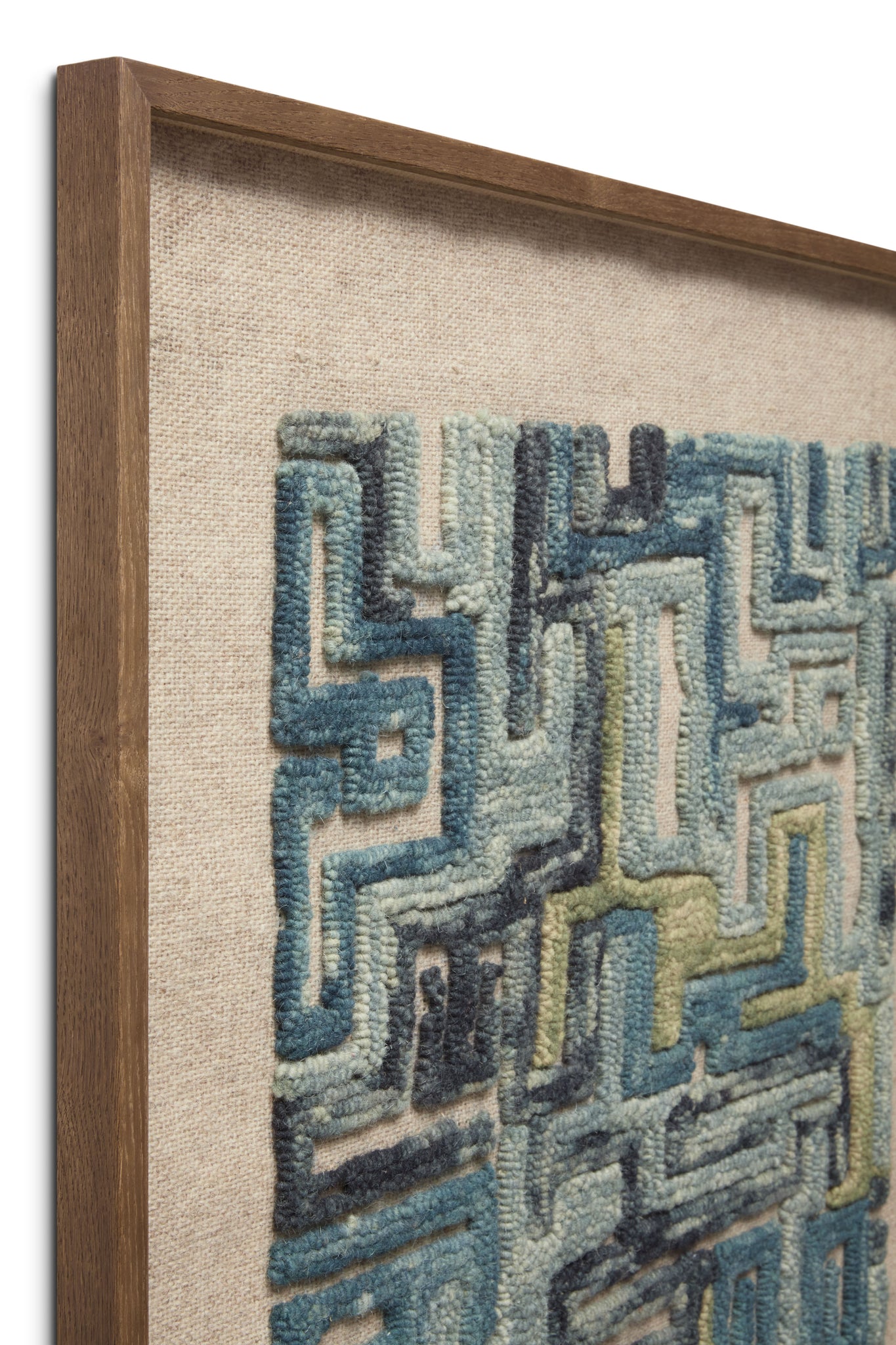 angle view of BOTSX Green / Blue luxury Artwork