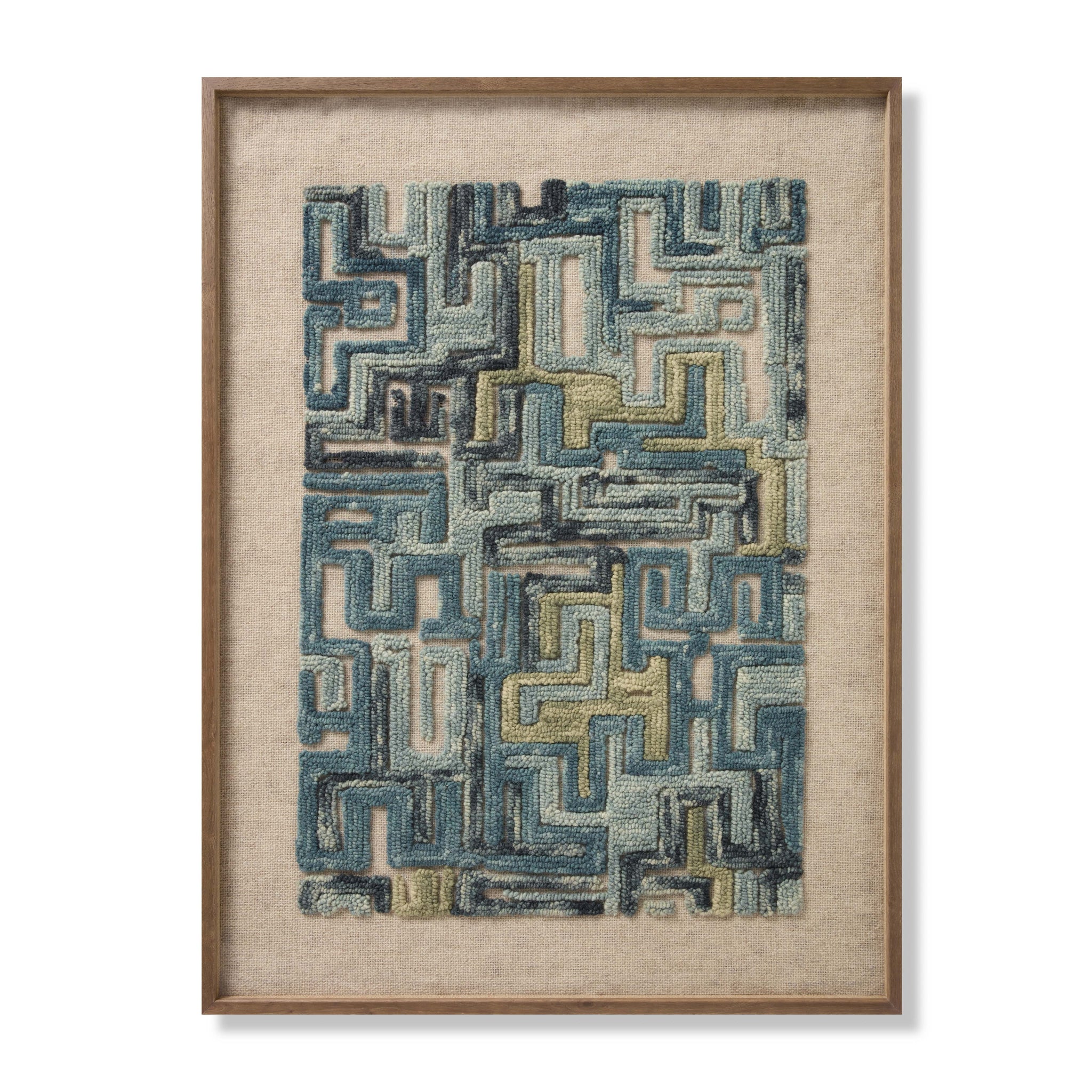 front view of BOTSX Green / Blue luxury Artwork