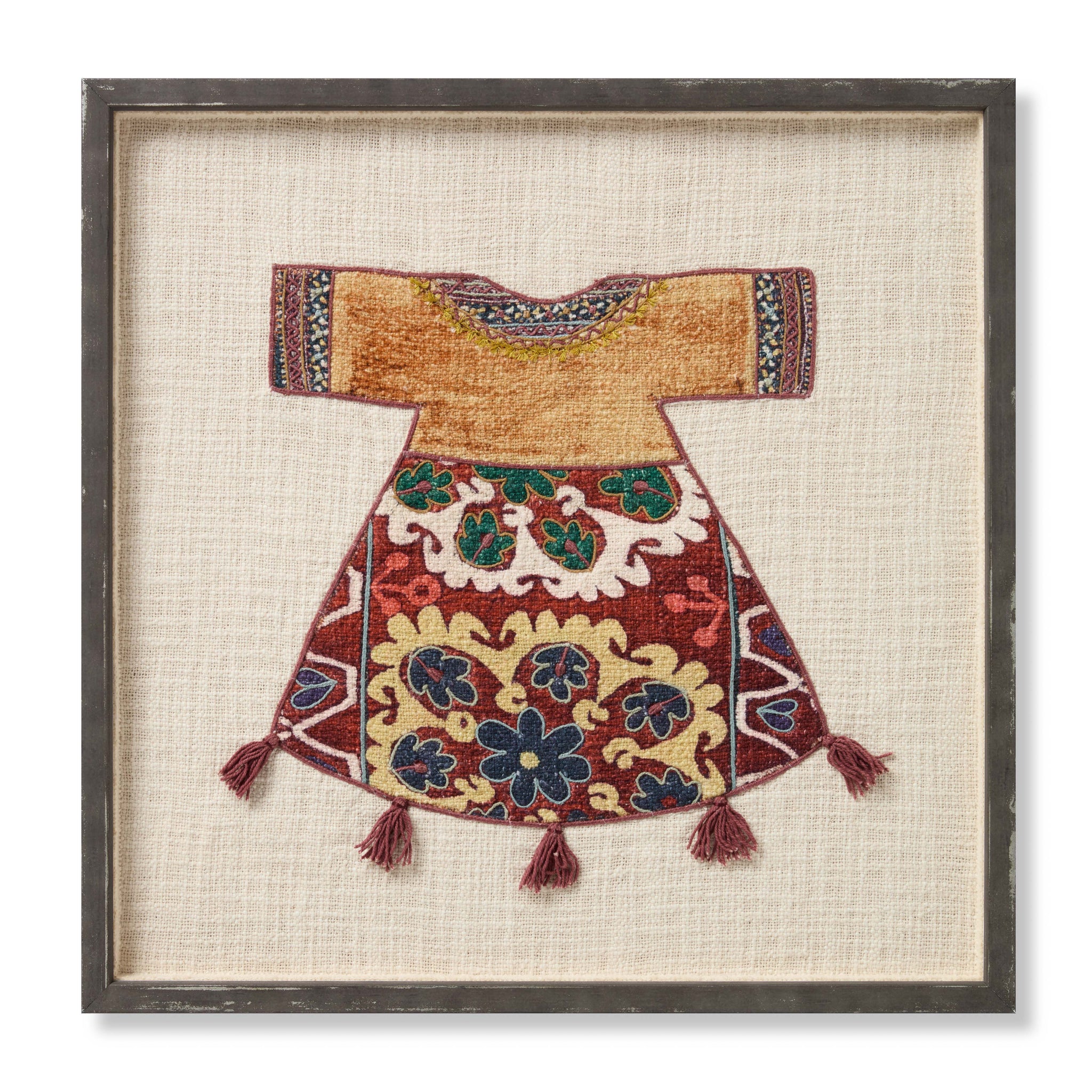 front view of Alborz Yellow / Multi luxury Artwork