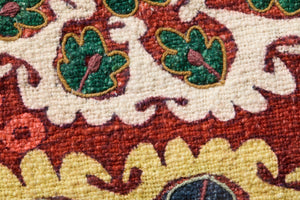 side view of Alborz Yellow / Multi luxury Artwork