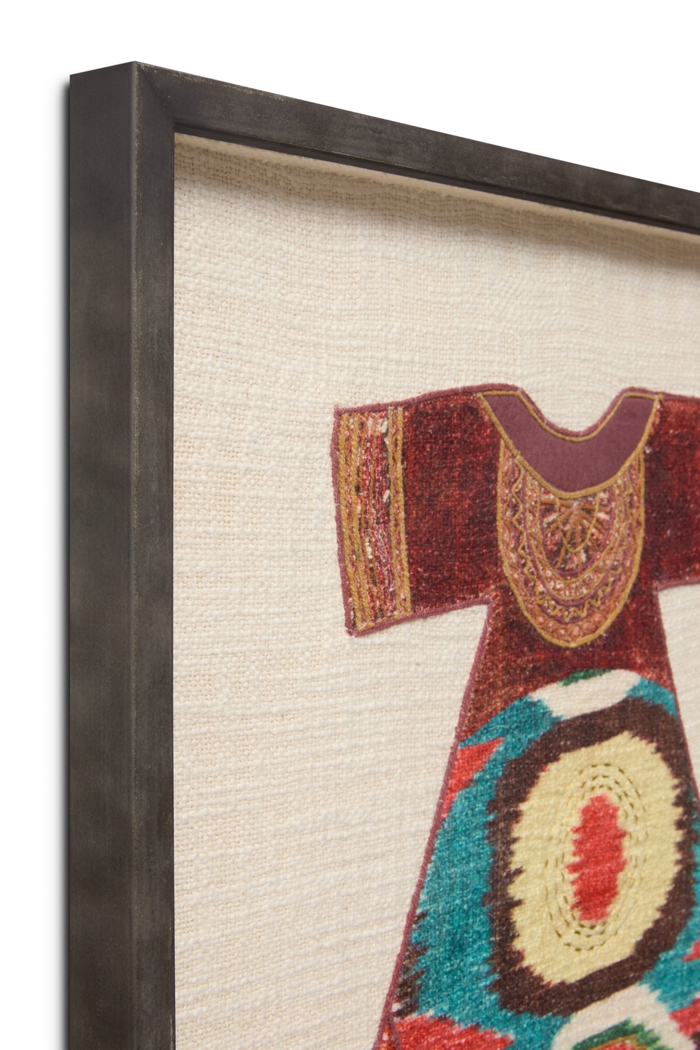 angle view of Chahar Multi / Ivory luxury Artwork