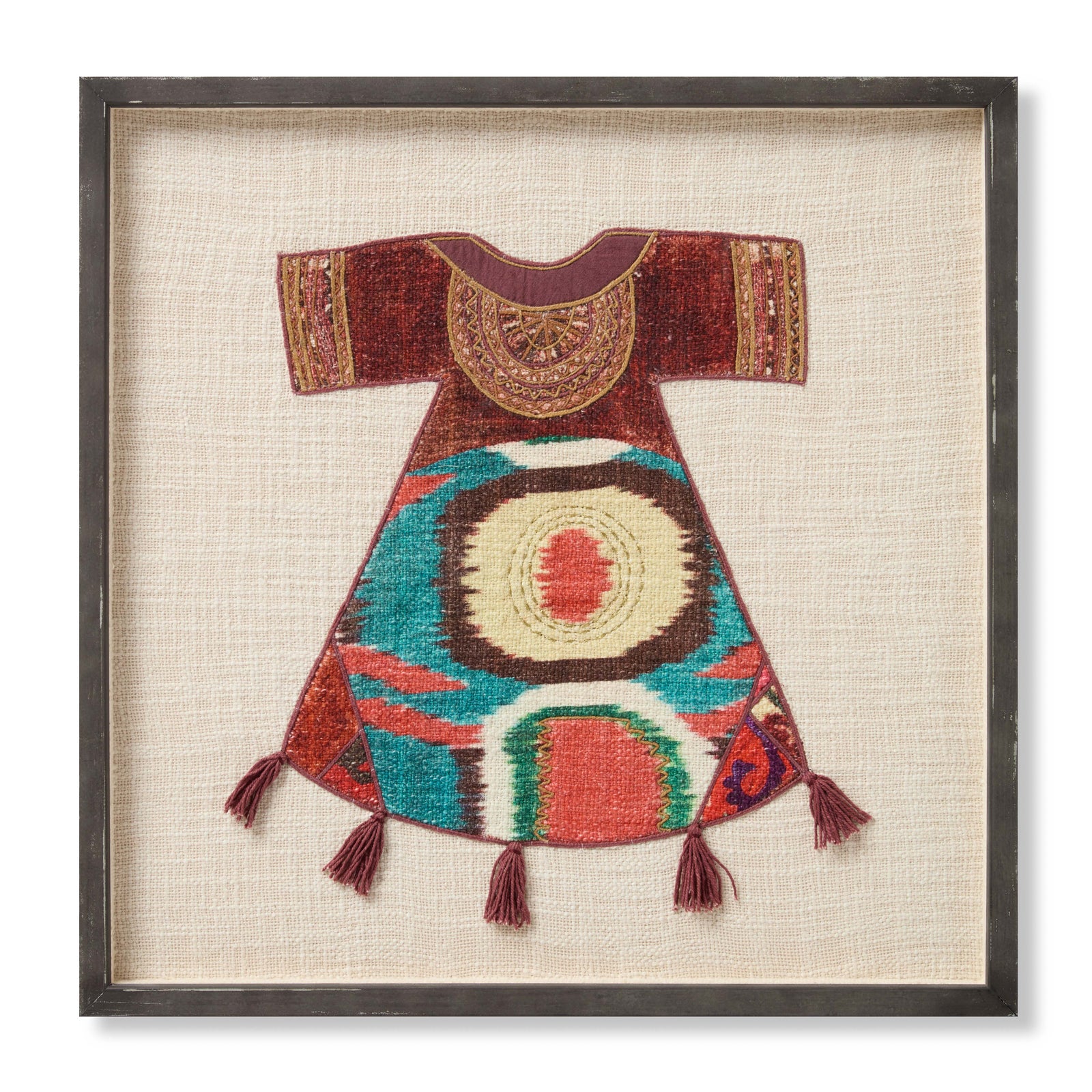 front view of Chahar Multi / Ivory luxury Artwork