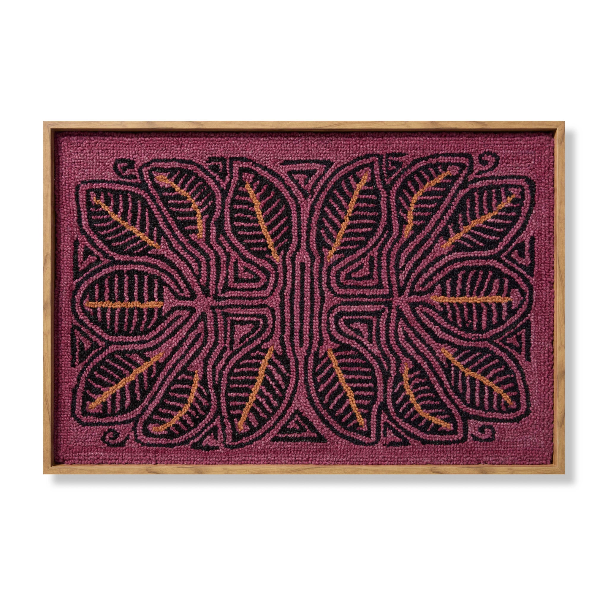 front view of Cocora Pink / Black luxury Artwork