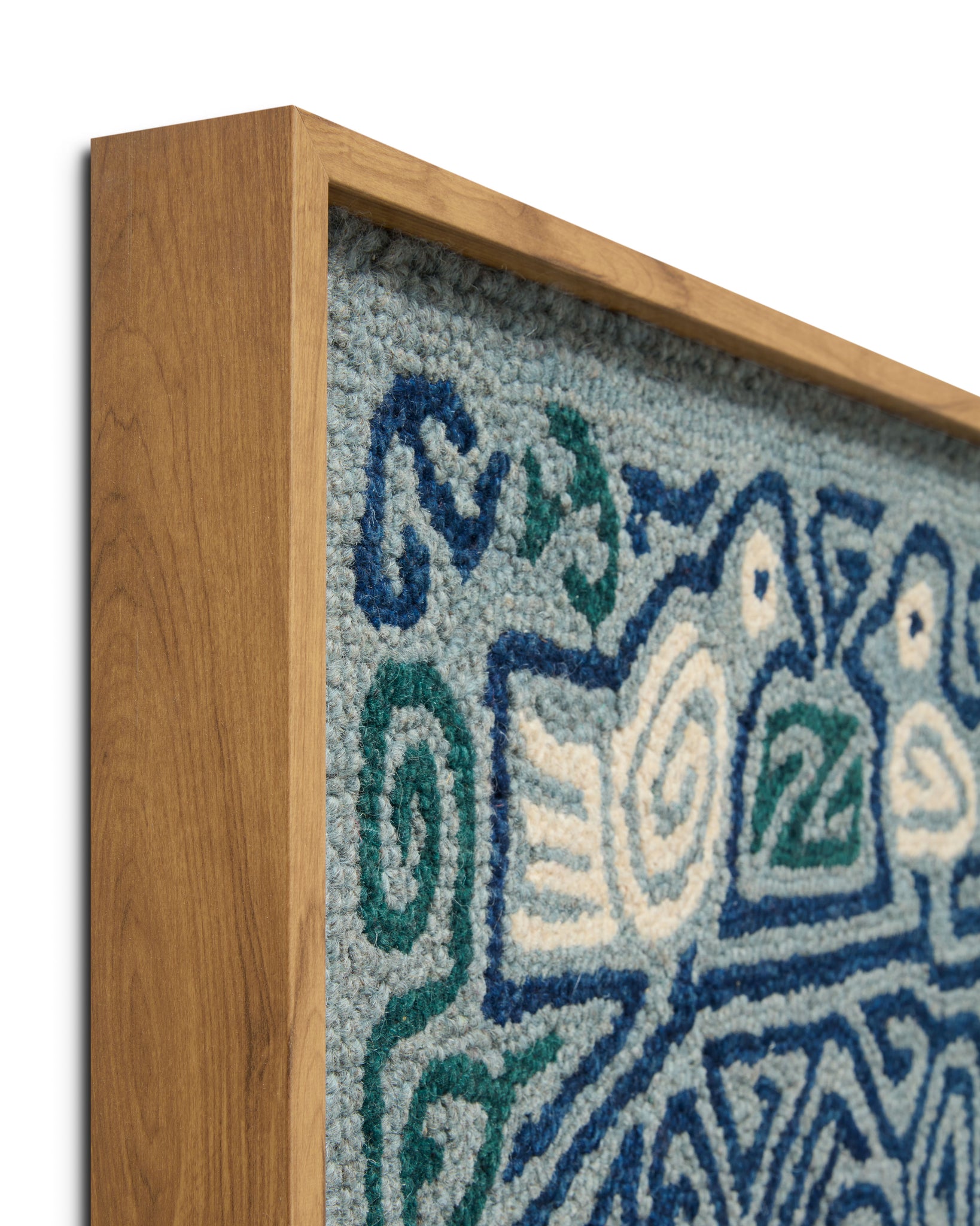 angle view of Paloma Blue / Black luxury Artwork