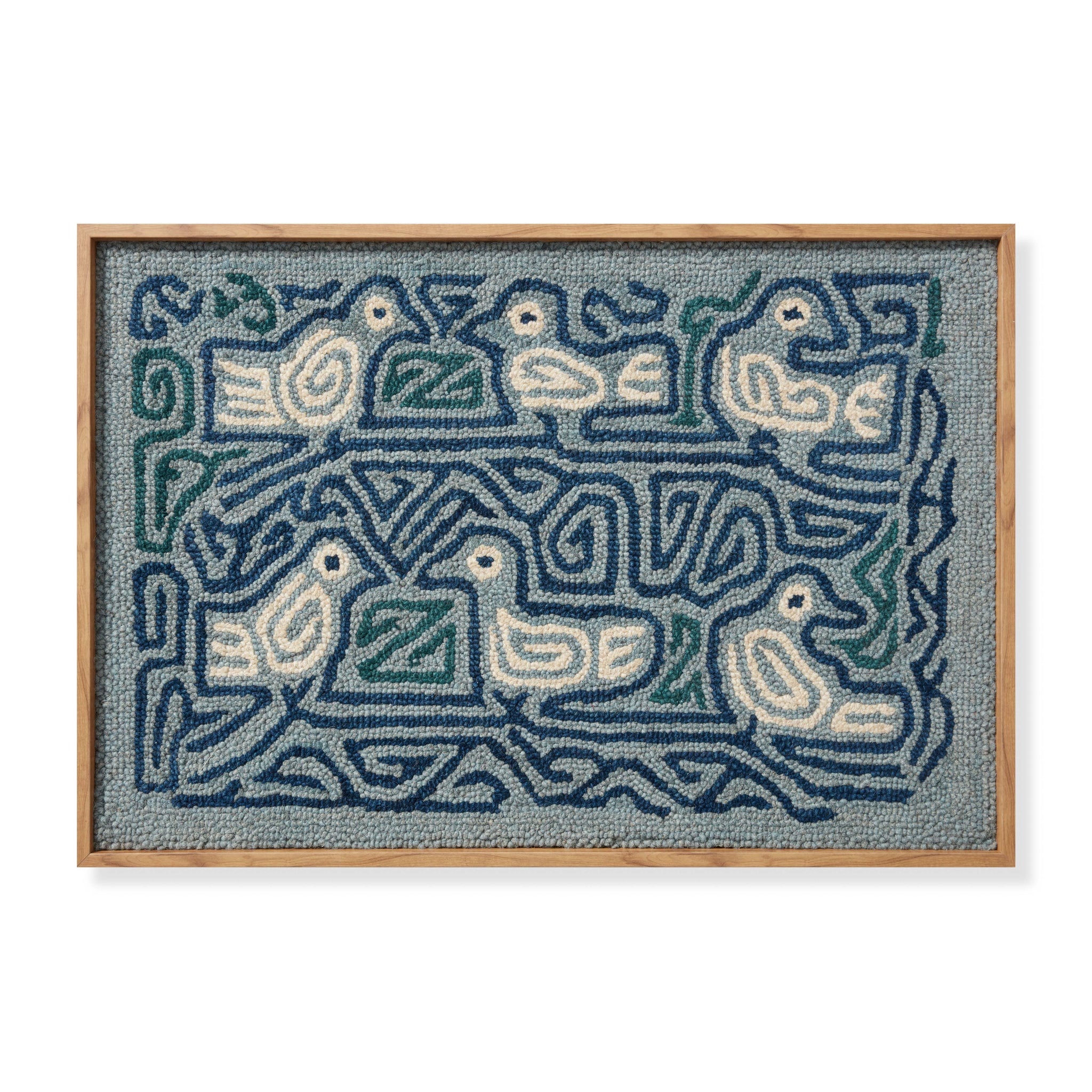 front view of Paloma Blue / Black luxury Artwork
